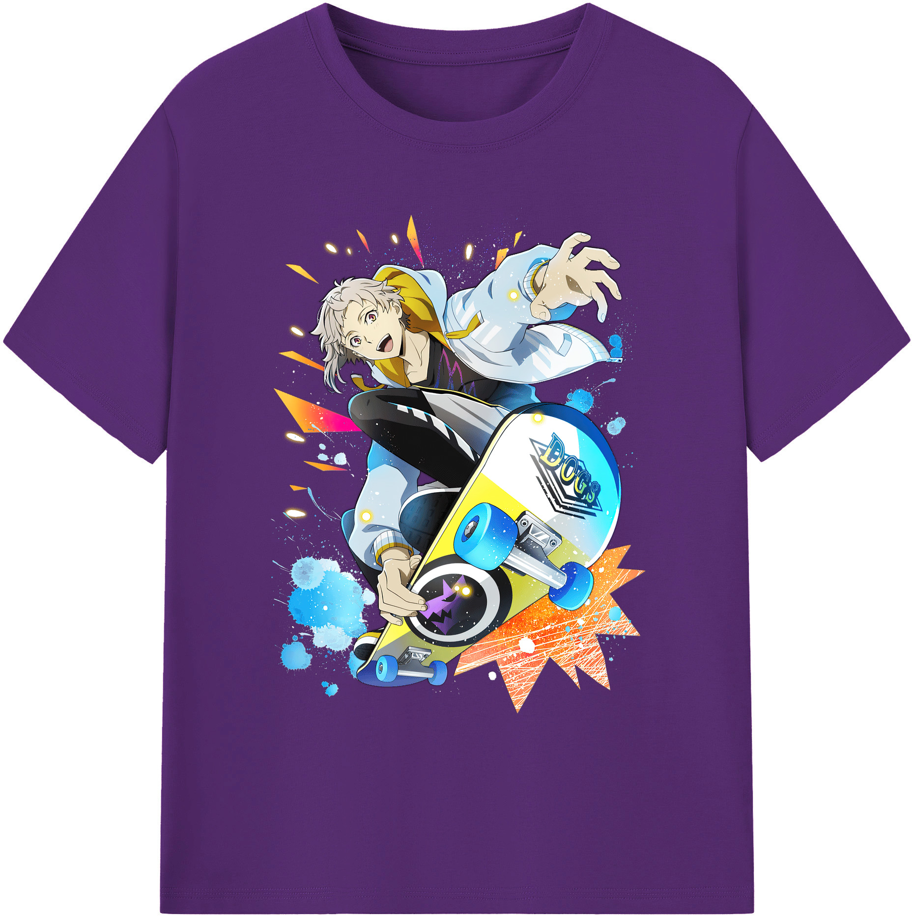 （画像用） 文豪ストレイドッグス Bungo Stray Dogs 綿100％ メンズ半袖Tシャツ｜肌触りやわらか＆通気性