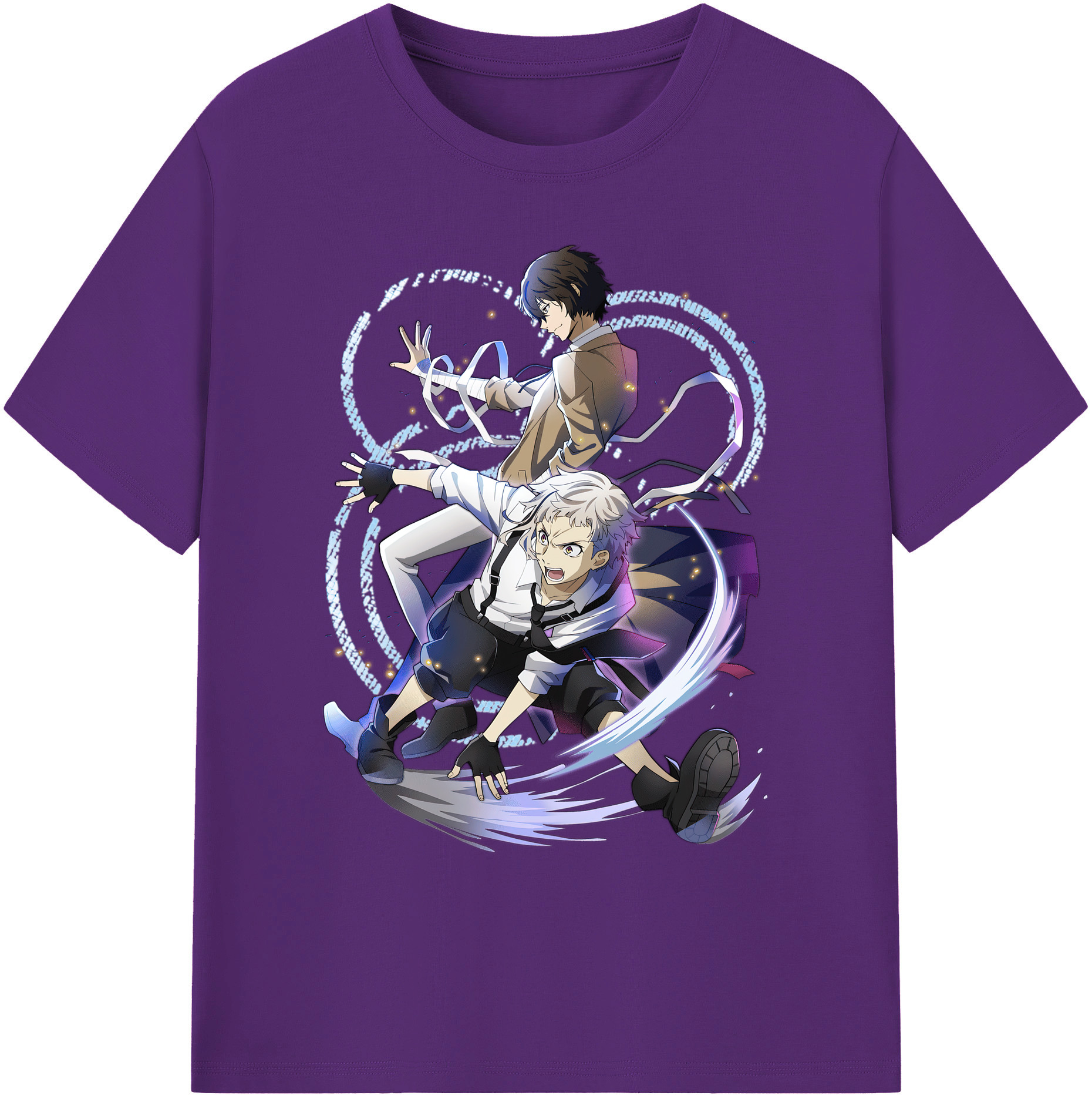 （画像用） 文豪ストレイドッグス Bungo Stray Dogs 綿100％ メンズ半袖Tシャツ｜肌触りやわらか＆通気性