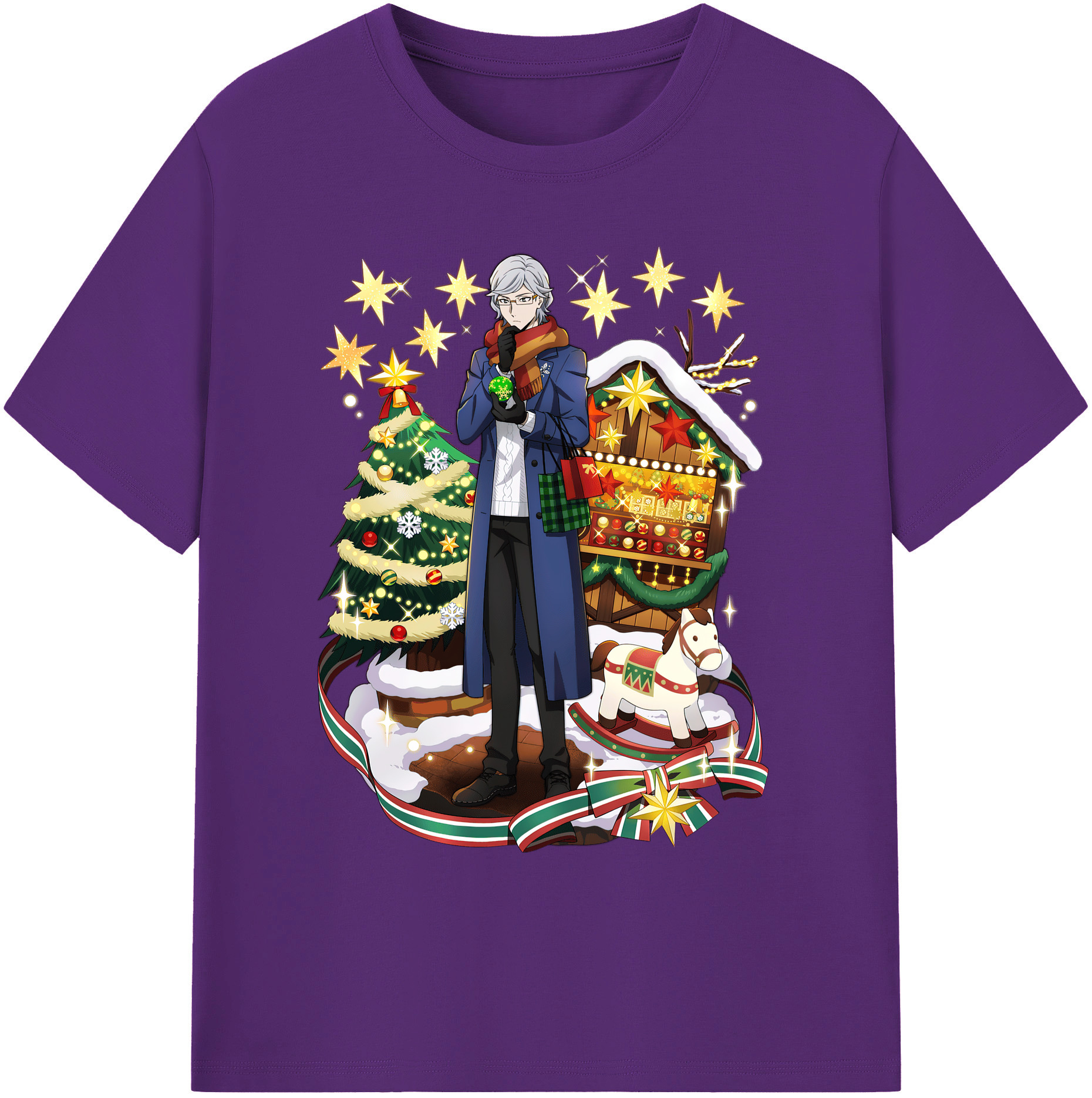 （画像用） 文豪ストレイドッグス Bungo Stray Dogs 綿100％ メンズ半袖Tシャツ｜肌触りやわらか＆通気性