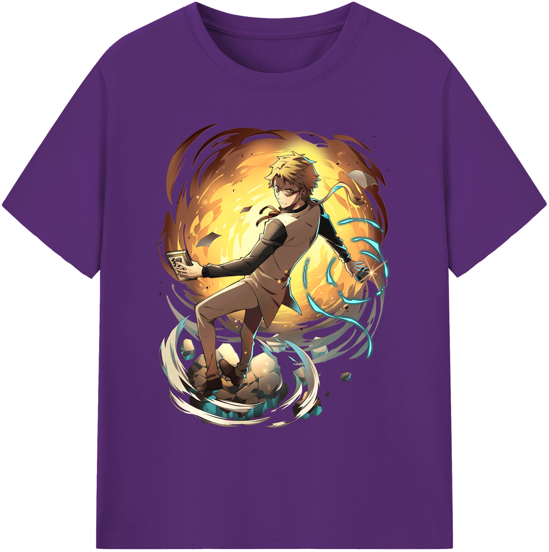 （画像用） 文豪ストレイドッグス Bungo Stray Dogs 綿100％ メンズ半袖Tシャツ｜肌触りやわらか＆通気性