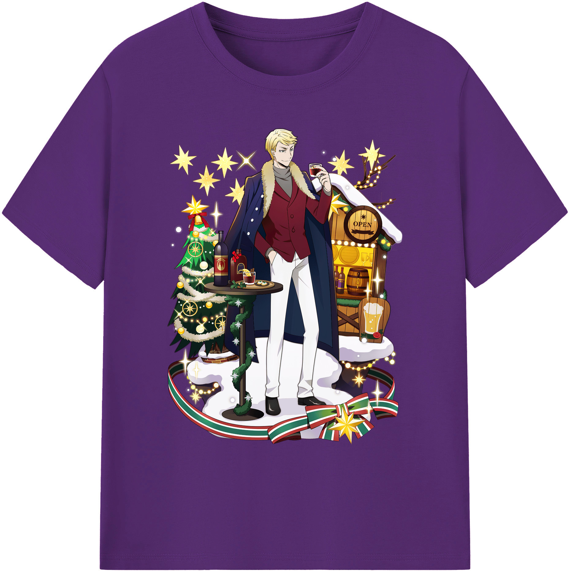 （画像用） 文豪ストレイドッグス Bungo Stray Dogs 綿100％ メンズ半袖Tシャツ｜肌触りやわらか＆通気性