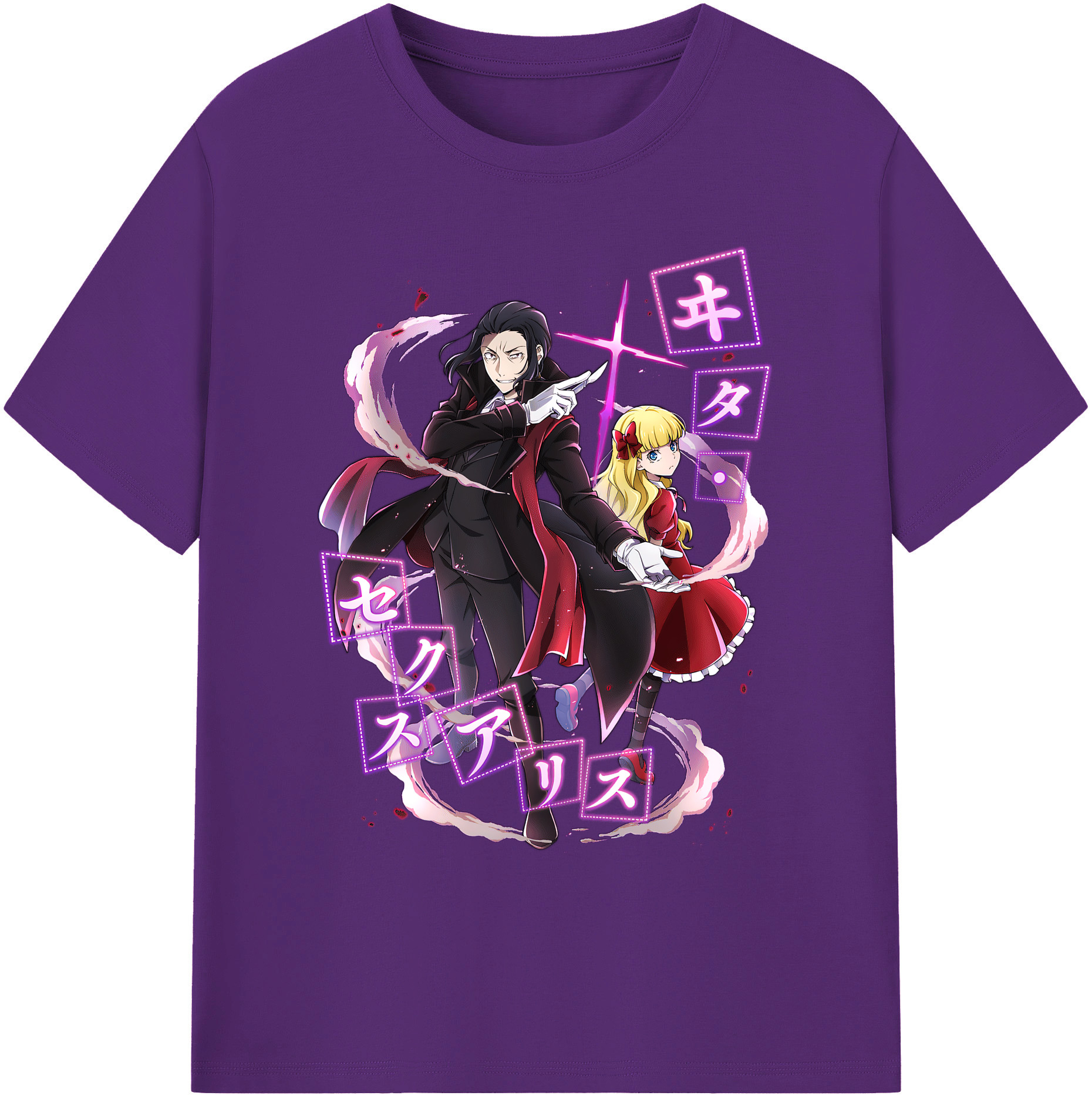 （画像用） 文豪ストレイドッグス Bungo Stray Dogs 綿100％ メンズ半袖Tシャツ｜肌触りやわらか＆通気性