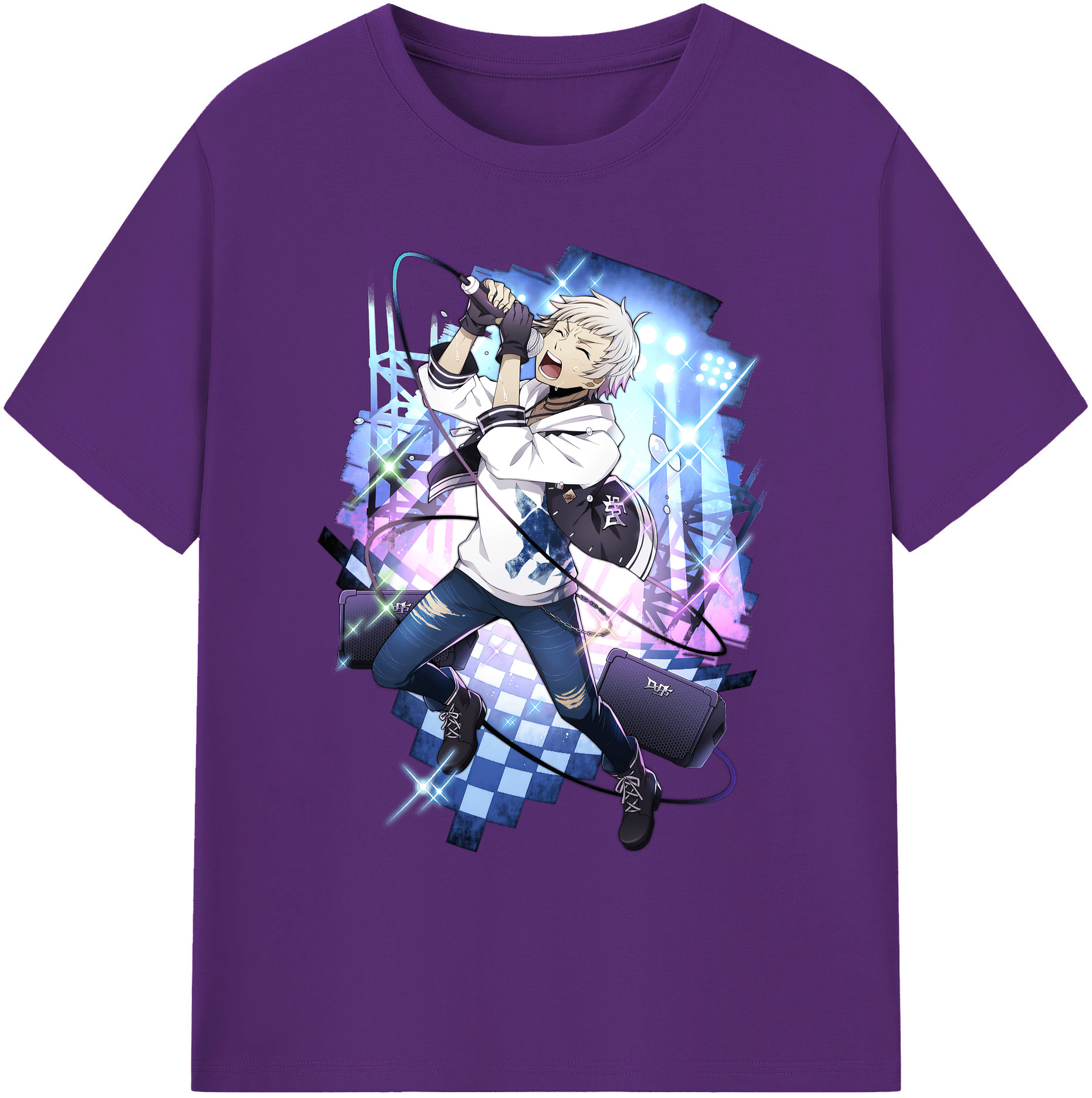 （画像用） 文豪ストレイドッグス Bungo Stray Dogs 綿100％ メンズ半袖Tシャツ｜肌触りやわらか＆通気性