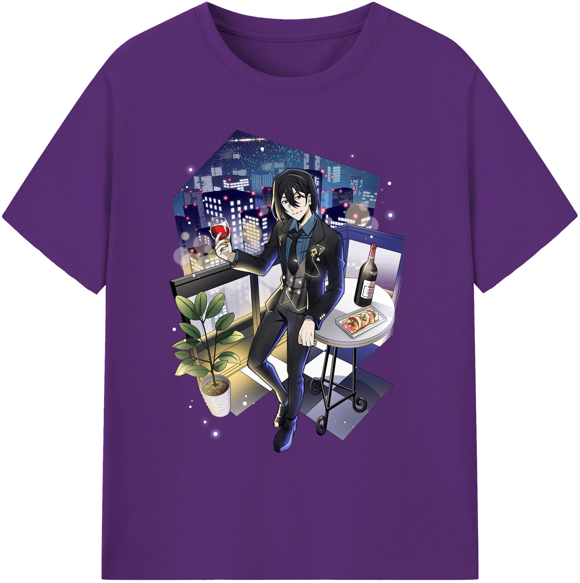 （画像用） 文豪ストレイドッグス Bungo Stray Dogs 綿100％ メンズ半袖Tシャツ｜肌触りやわらか＆通気性