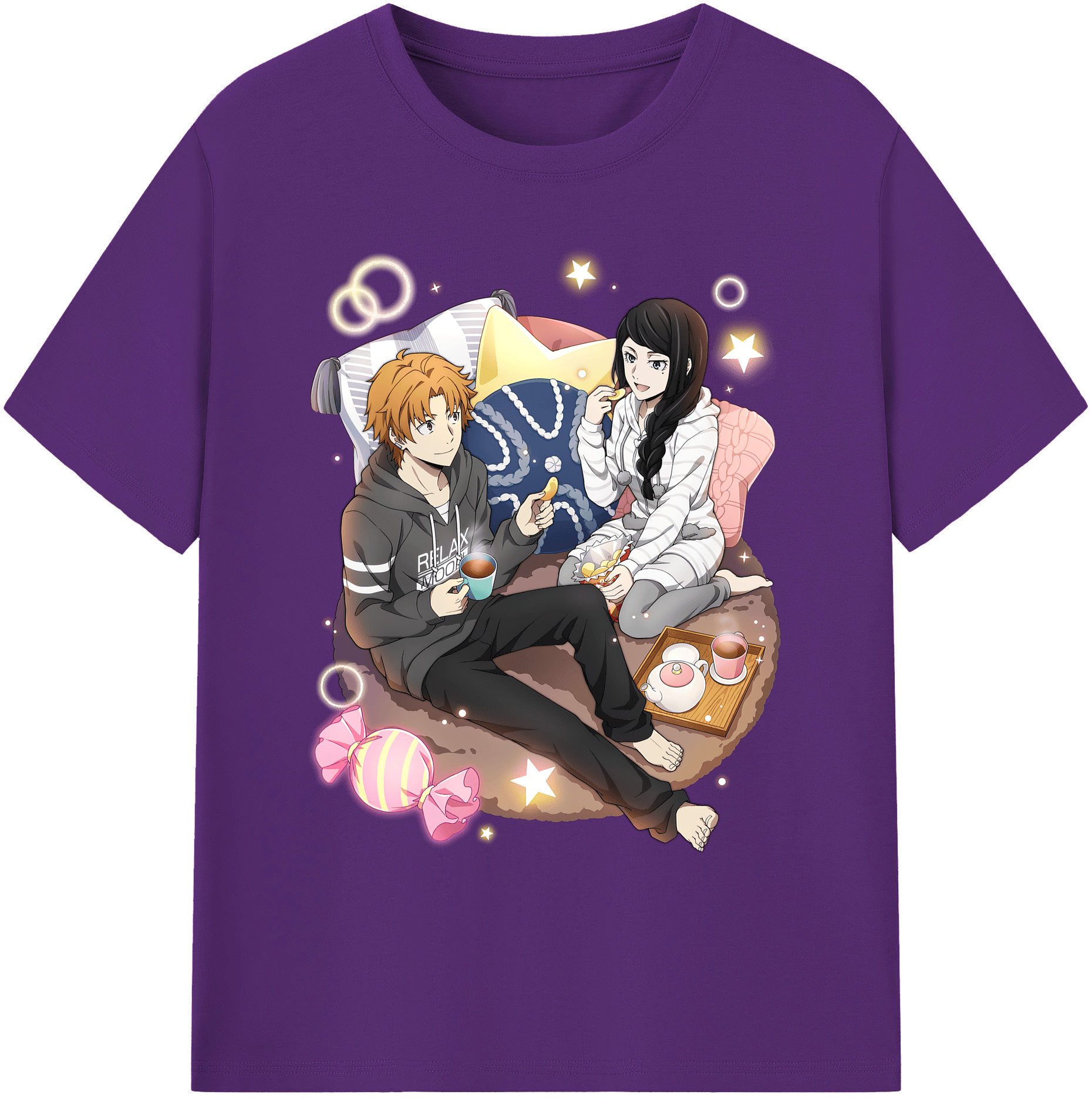 （画像用） 文豪ストレイドッグス Bungo Stray Dogs 綿100％ メンズ半袖Tシャツ｜肌触りやわらか＆通気性