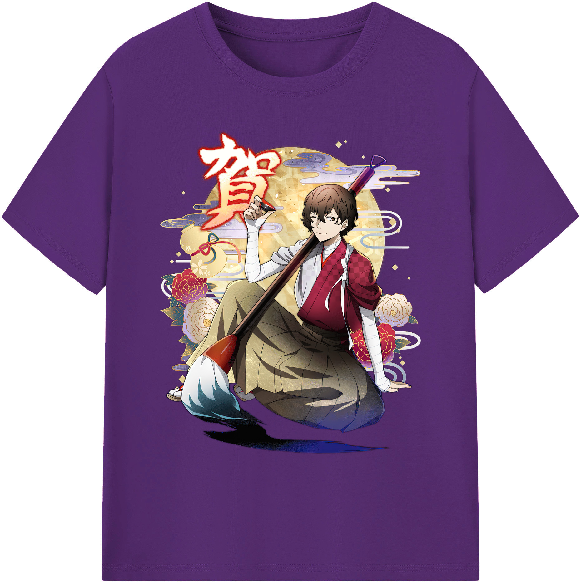 （画像用） 文豪ストレイドッグス Bungo Stray Dogs 綿100％ メンズ半袖Tシャツ｜肌触りやわらか＆通気性