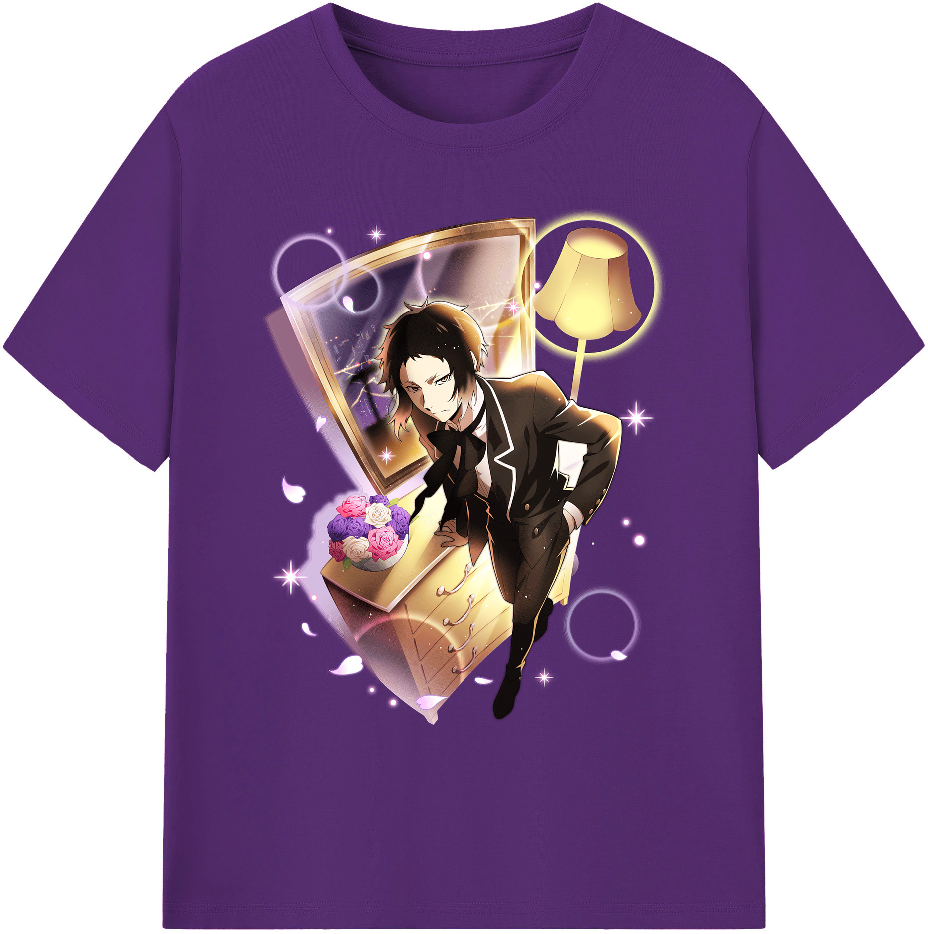 （画像用） 文豪ストレイドッグス Bungo Stray Dogs 綿100％ メンズ半袖Tシャツ｜肌触りやわらか＆通気性