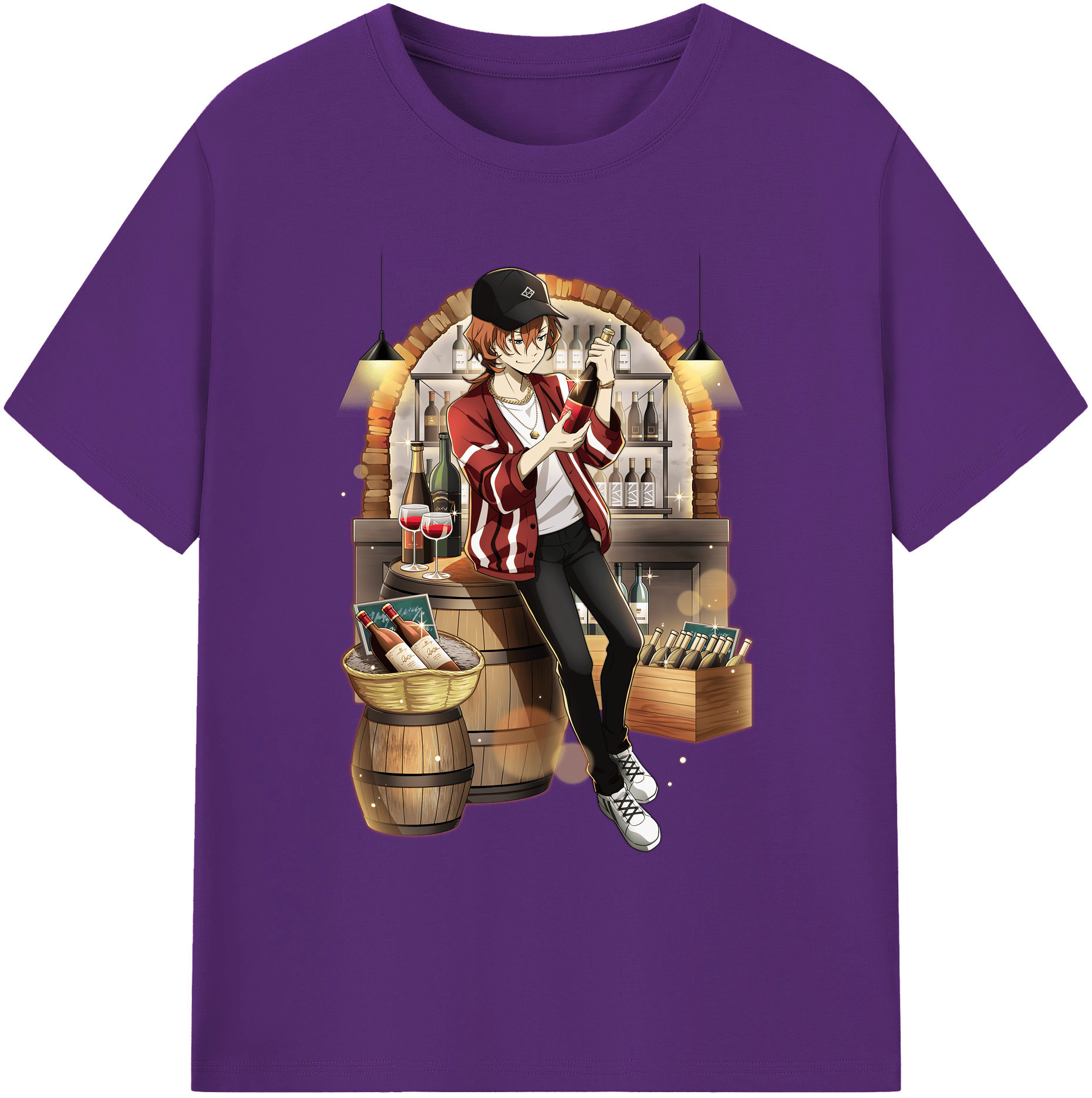 （画像用） 文豪ストレイドッグス Bungo Stray Dogs 綿100％ メンズ半袖Tシャツ｜肌触りやわらか＆通気性