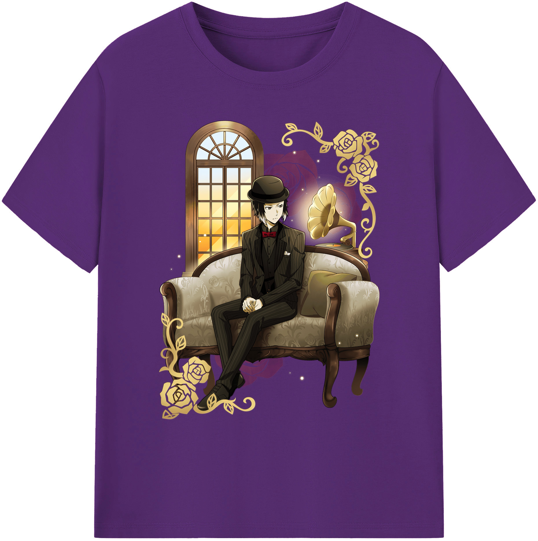（画像用） 文豪ストレイドッグス Bungo Stray Dogs 綿100％ メンズ半袖Tシャツ｜肌触りやわらか＆通気性