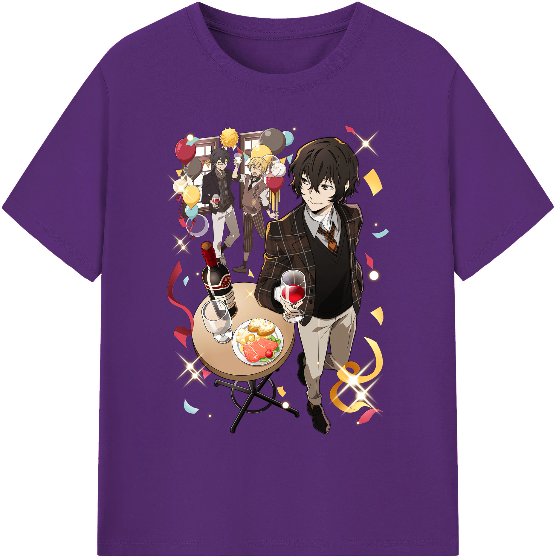 （画像用） 文豪ストレイドッグス Bungo Stray Dogs 綿100％ メンズ半袖Tシャツ｜肌触りやわらか＆通気性