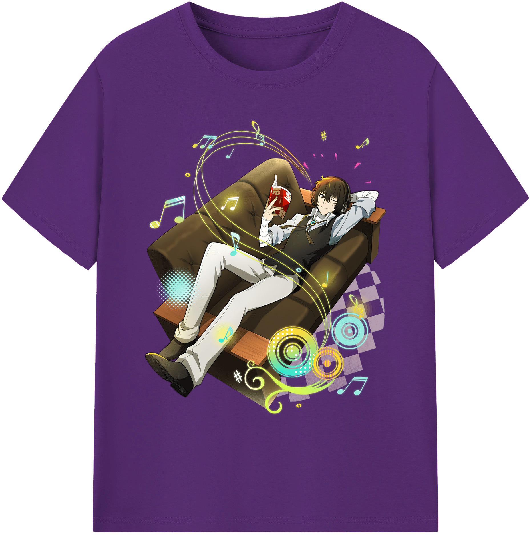 （画像用） 文豪ストレイドッグス Bungo Stray Dogs 綿100％ メンズ半袖Tシャツ｜肌触りやわらか＆通気性