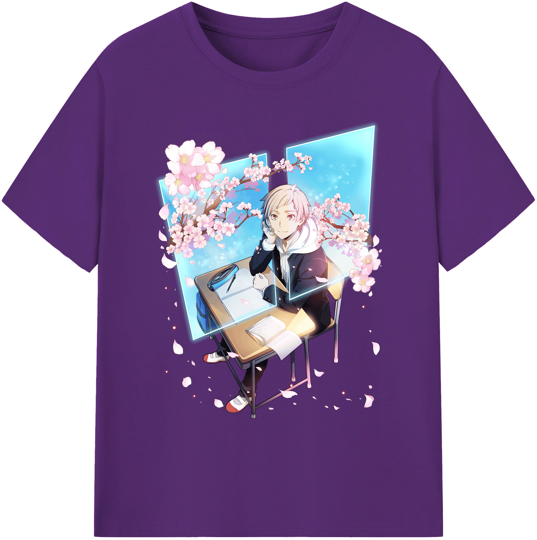 （画像用） 文豪ストレイドッグス Bungo Stray Dogs 綿100％ メンズ半袖Tシャツ｜肌触りやわらか＆通気性