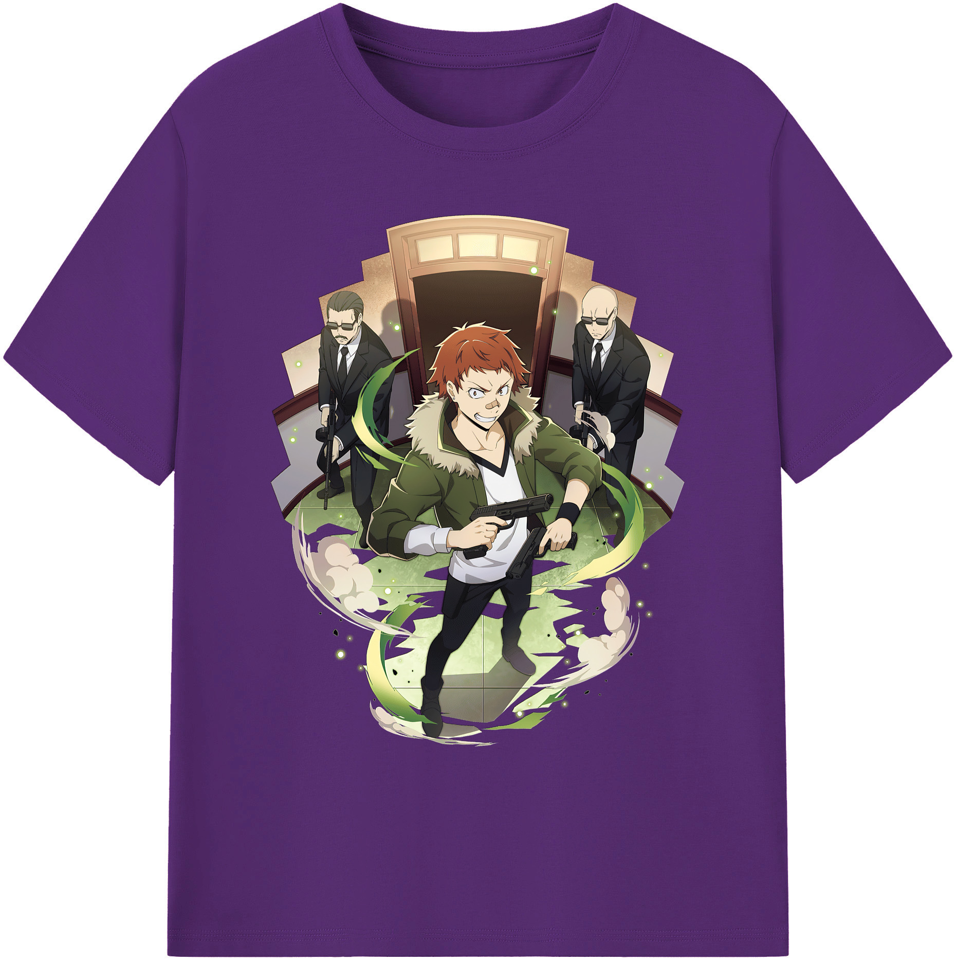 （画像用） 文豪ストレイドッグス Bungo Stray Dogs 綿100％ メンズ半袖Tシャツ｜肌触りやわらか＆通気性
