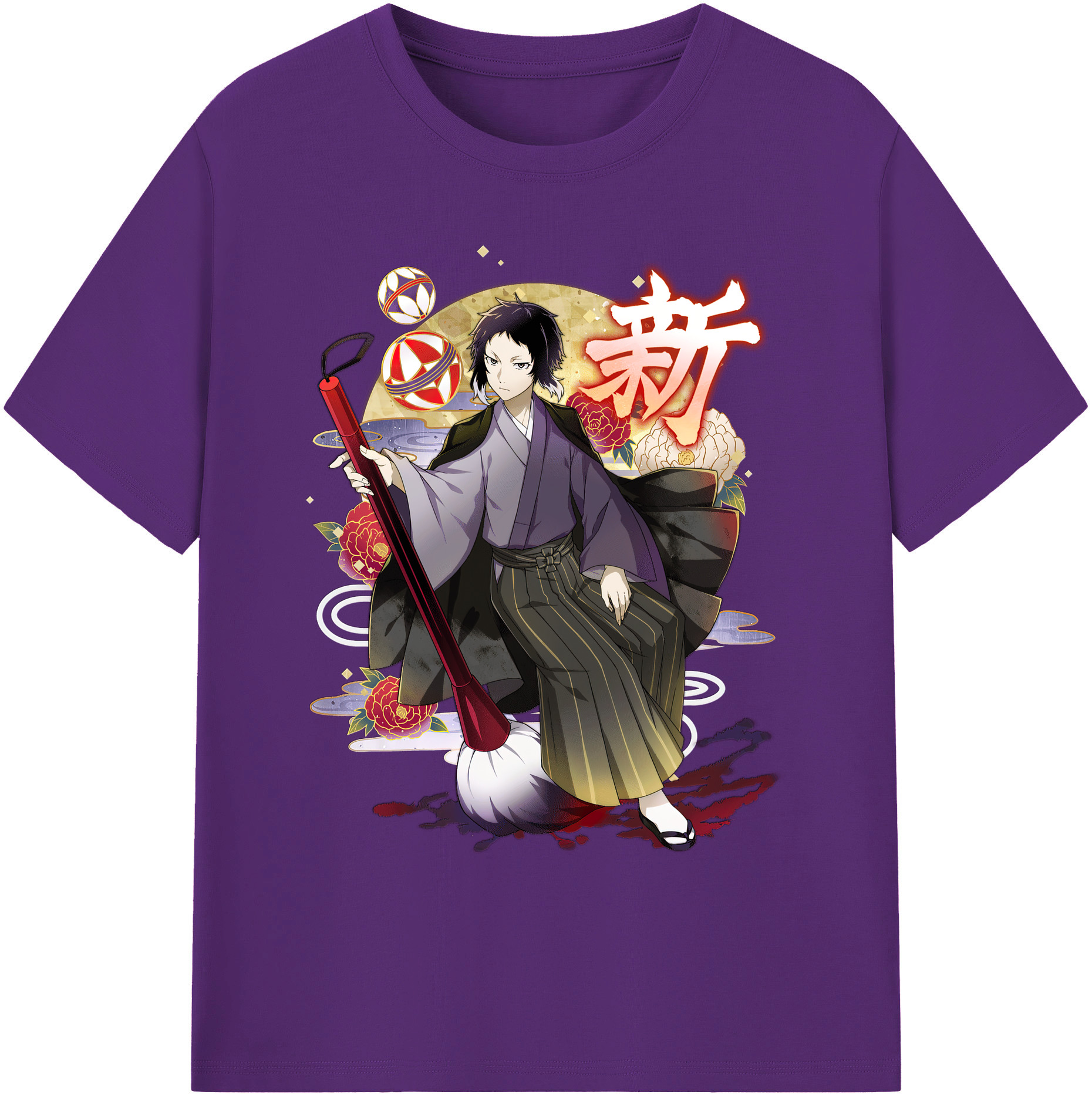 （画像用） 文豪ストレイドッグス Bungo Stray Dogs 綿100％ メンズ半袖Tシャツ｜肌触りやわらか＆通気性