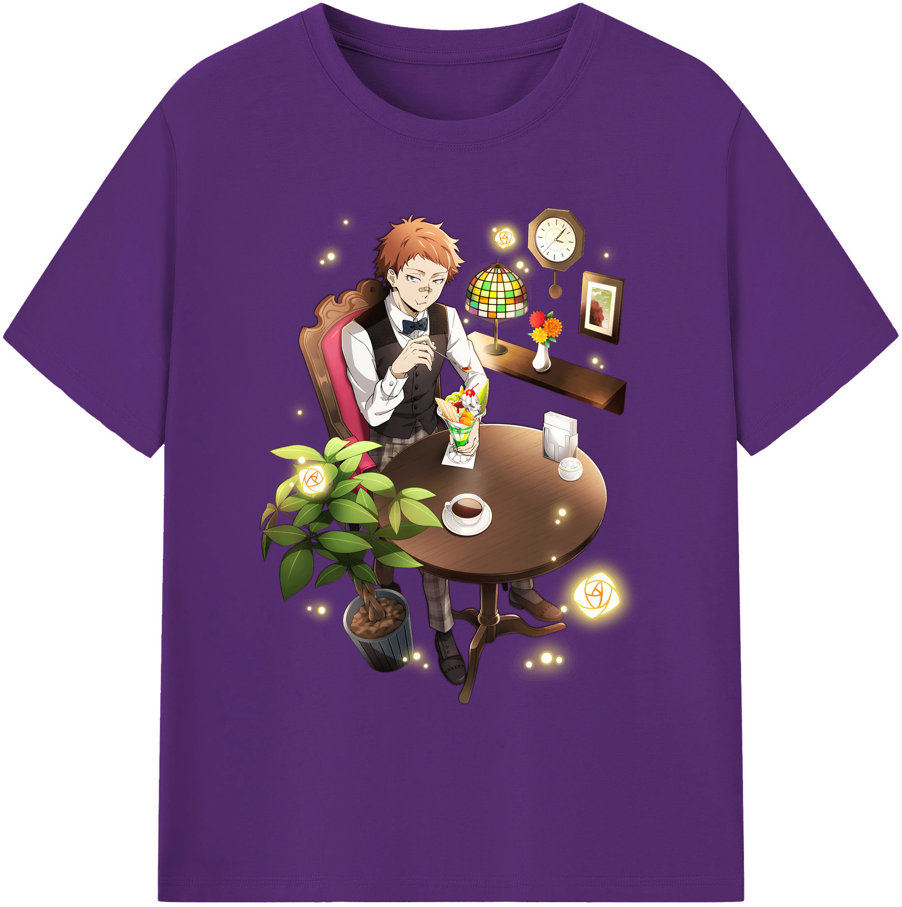 （画像用） 文豪ストレイドッグス Bungo Stray Dogs 綿100％ メンズ半袖Tシャツ｜肌触りやわらか＆通気性