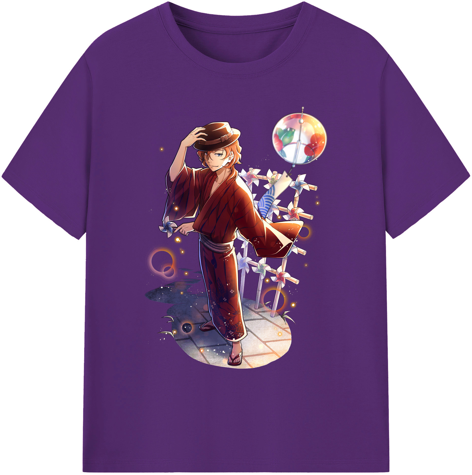 （画像用） 文豪ストレイドッグス Bungo Stray Dogs 綿100％ メンズ半袖Tシャツ｜肌触りやわらか＆通気性
