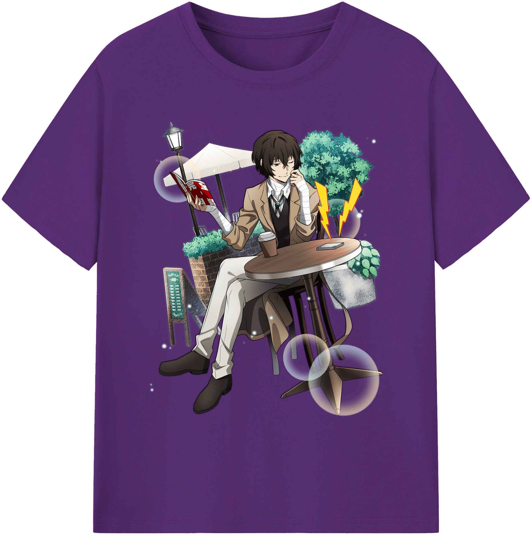 （画像用） 文豪ストレイドッグス Bungo Stray Dogs 綿100％ メンズ半袖Tシャツ｜肌触りやわらか＆通気性