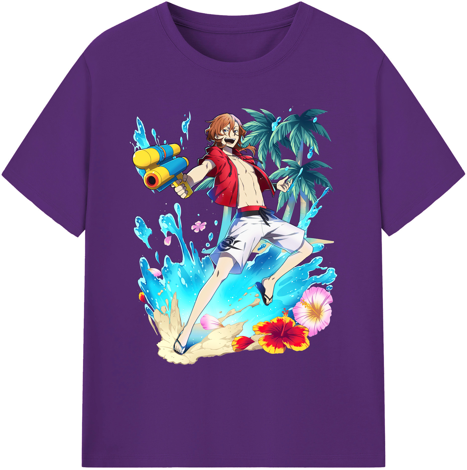 （画像用） 文豪ストレイドッグス Bungo Stray Dogs 綿100％ メンズ半袖Tシャツ｜肌触りやわらか＆通気性