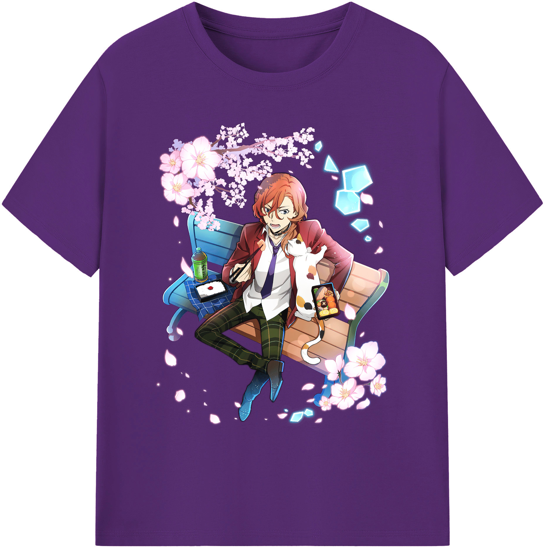 （画像用） 文豪ストレイドッグス Bungo Stray Dogs 綿100％ メンズ半袖Tシャツ｜肌触りやわらか＆通気性
