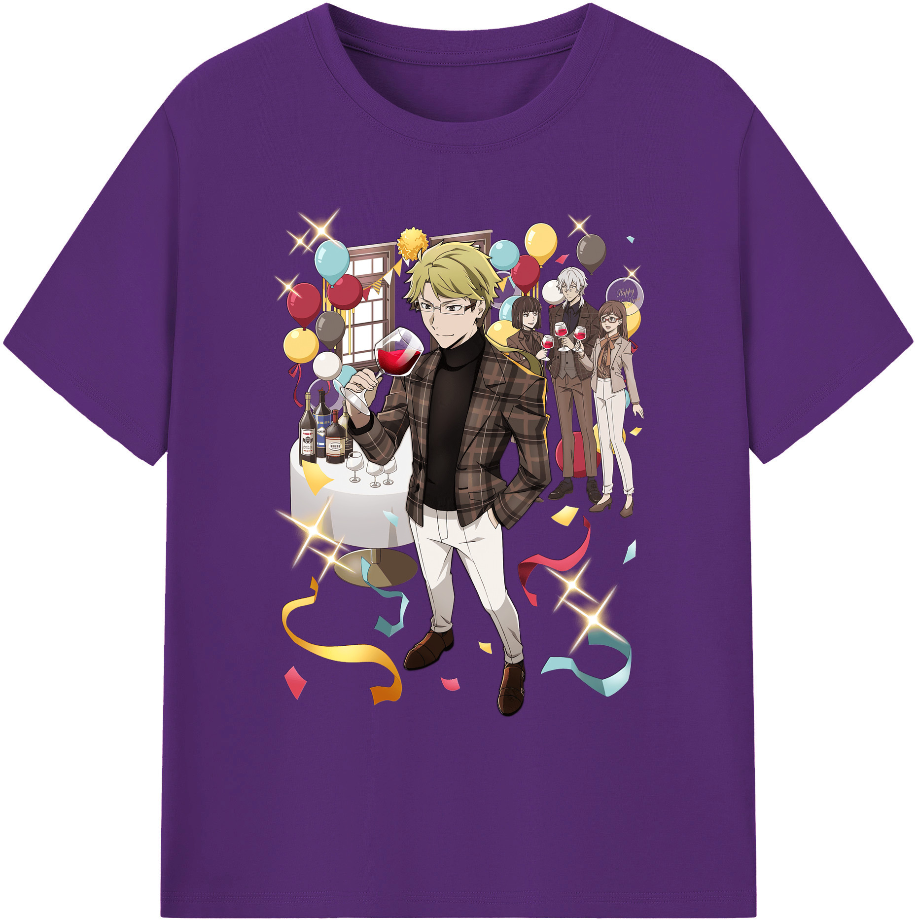 （画像用） 文豪ストレイドッグス Bungo Stray Dogs 綿100％ メンズ半袖Tシャツ｜肌触りやわらか＆通気性