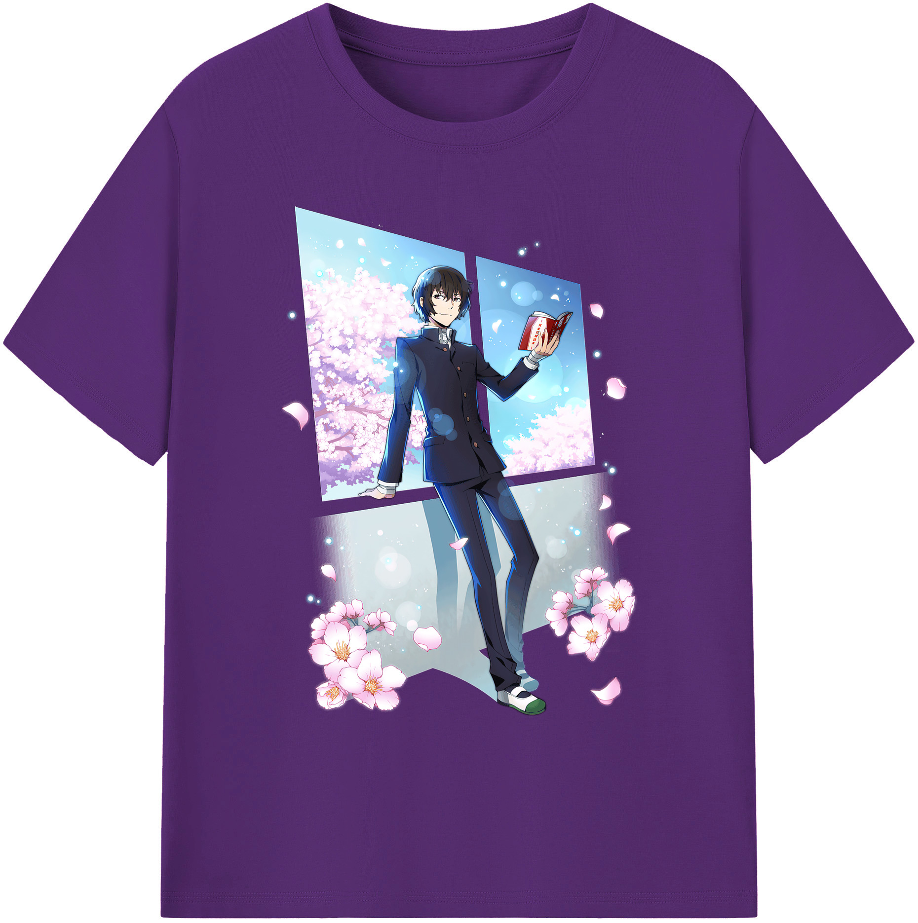 （画像用） 文豪ストレイドッグス Bungo Stray Dogs 綿100％ メンズ半袖Tシャツ｜肌触りやわらか＆通気性