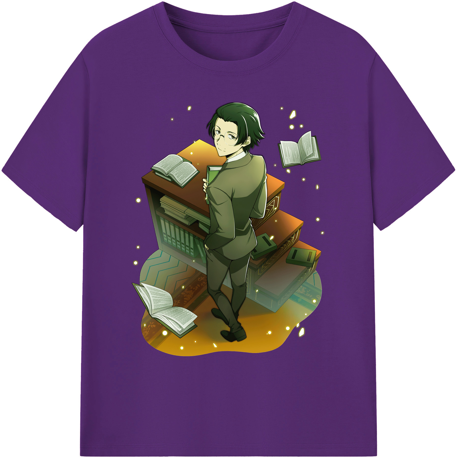 （画像用） 文豪ストレイドッグス Bungo Stray Dogs 綿100％ メンズ半袖Tシャツ｜肌触りやわらか＆通気性