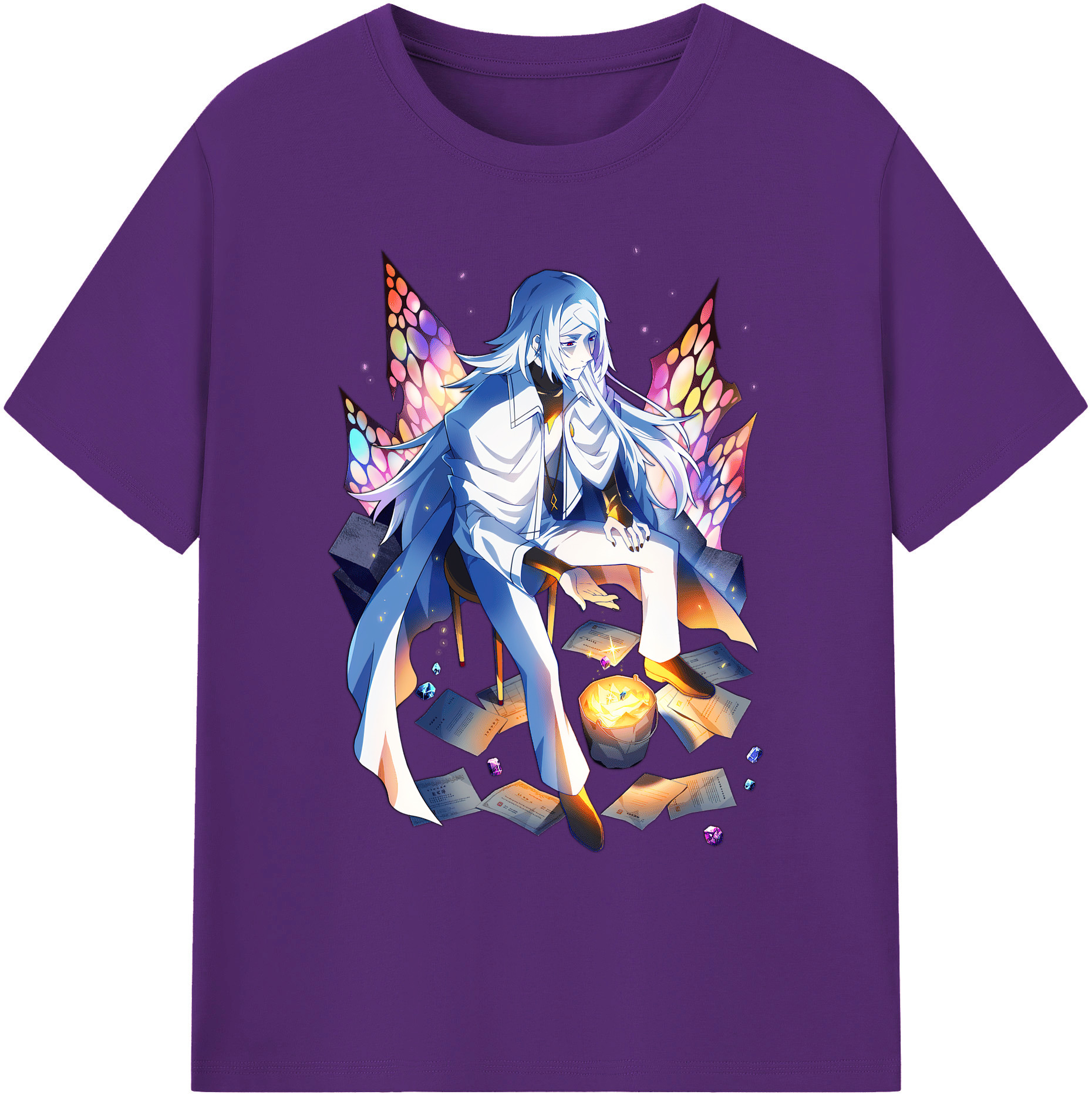（画像用） 文豪ストレイドッグス Bungo Stray Dogs 綿100％ メンズ半袖Tシャツ｜肌触りやわらか＆通気性