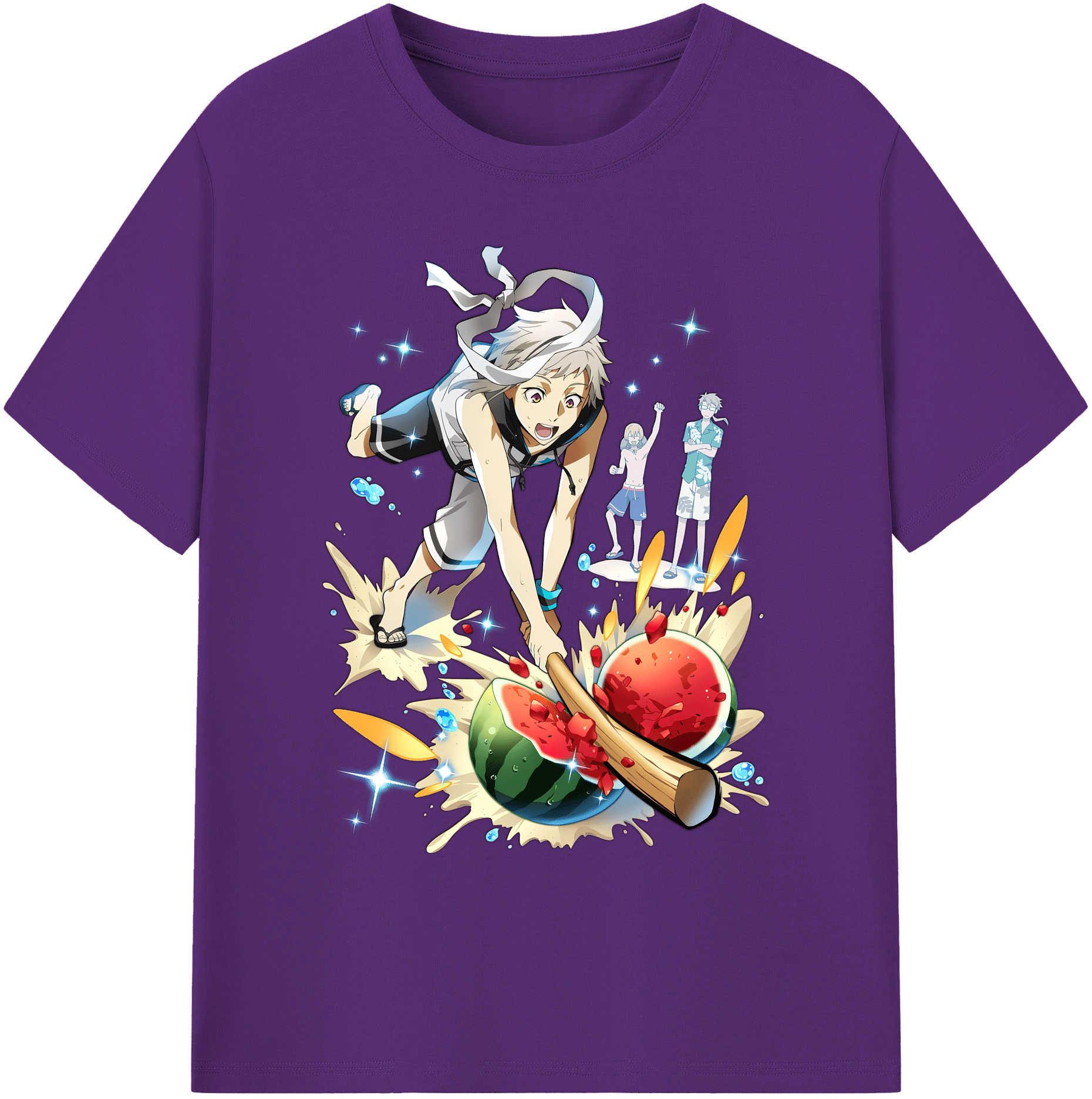 （画像用） 文豪ストレイドッグス Bungo Stray Dogs 綿100％ メンズ半袖Tシャツ｜肌触りやわらか＆通気性