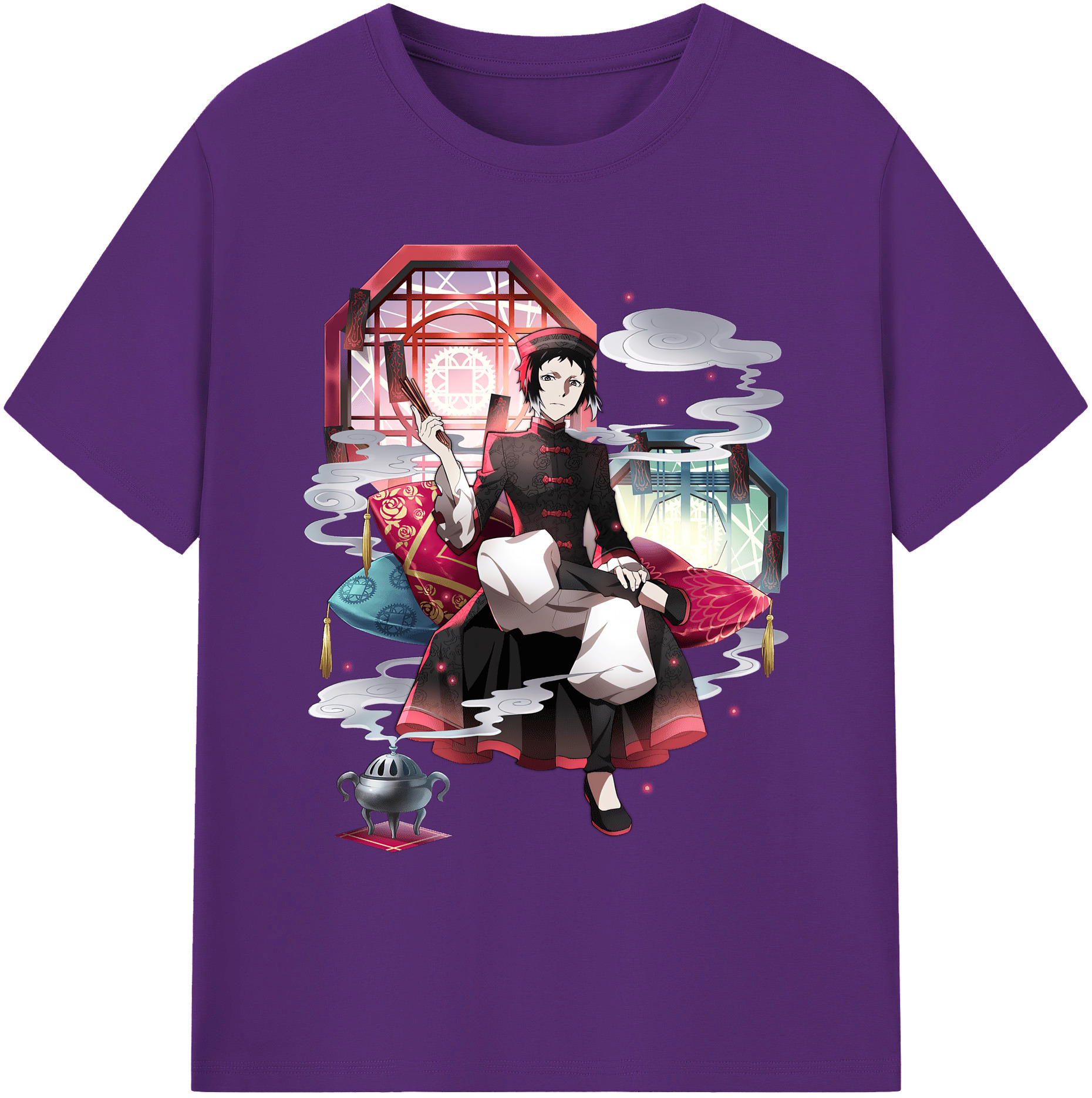 （画像用） 文豪ストレイドッグス Bungo Stray Dogs 綿100％ メンズ半袖Tシャツ｜肌触りやわらか＆通気性