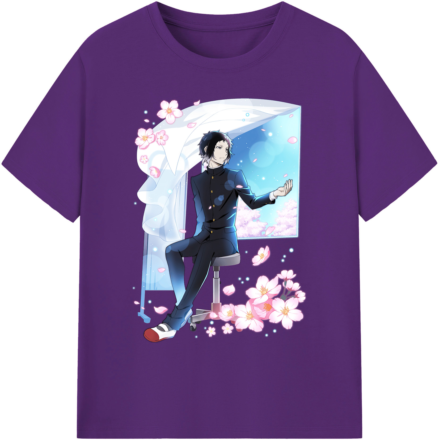 （画像用） 文豪ストレイドッグス Bungo Stray Dogs 綿100％ メンズ半袖Tシャツ｜肌触りやわらか＆通気性
