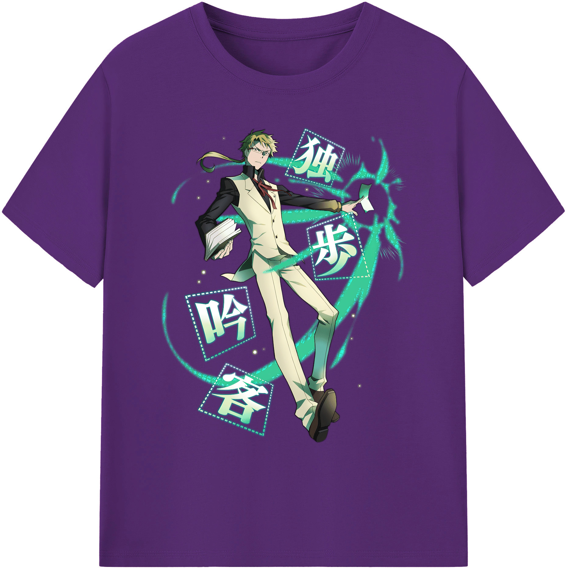 （画像用） 文豪ストレイドッグス Bungo Stray Dogs 綿100％ メンズ半袖Tシャツ｜肌触りやわらか＆通気性