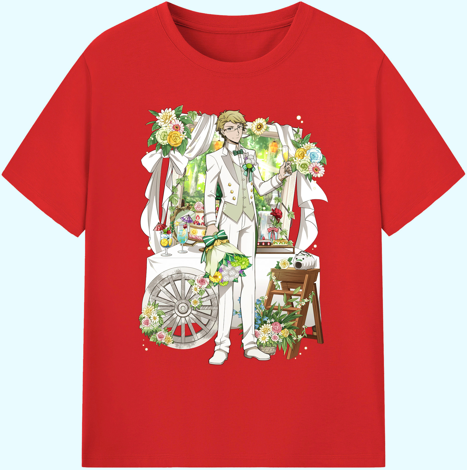 （画像用） 文豪ストレイドッグス Bungo Stray Dogs 綿100％ メンズ半袖Tシャツ｜肌触りやわらか＆通気性