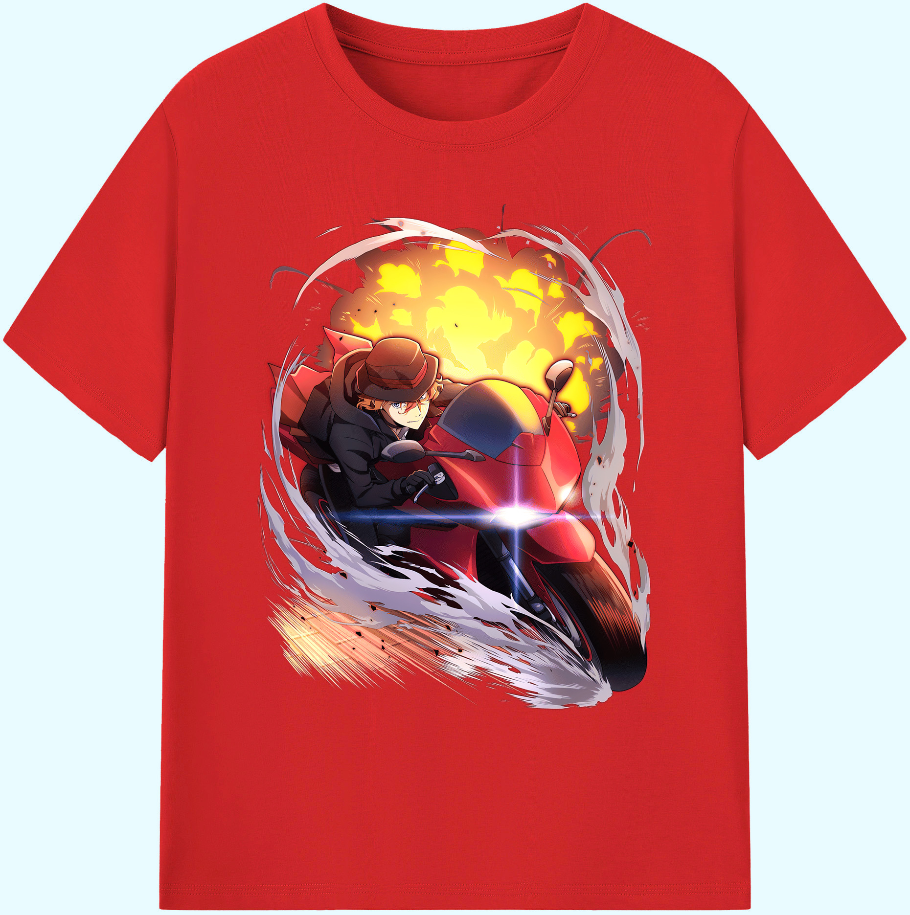 （画像用） 文豪ストレイドッグス Bungo Stray Dogs 綿100％ メンズ半袖Tシャツ｜肌触りやわらか＆通気性