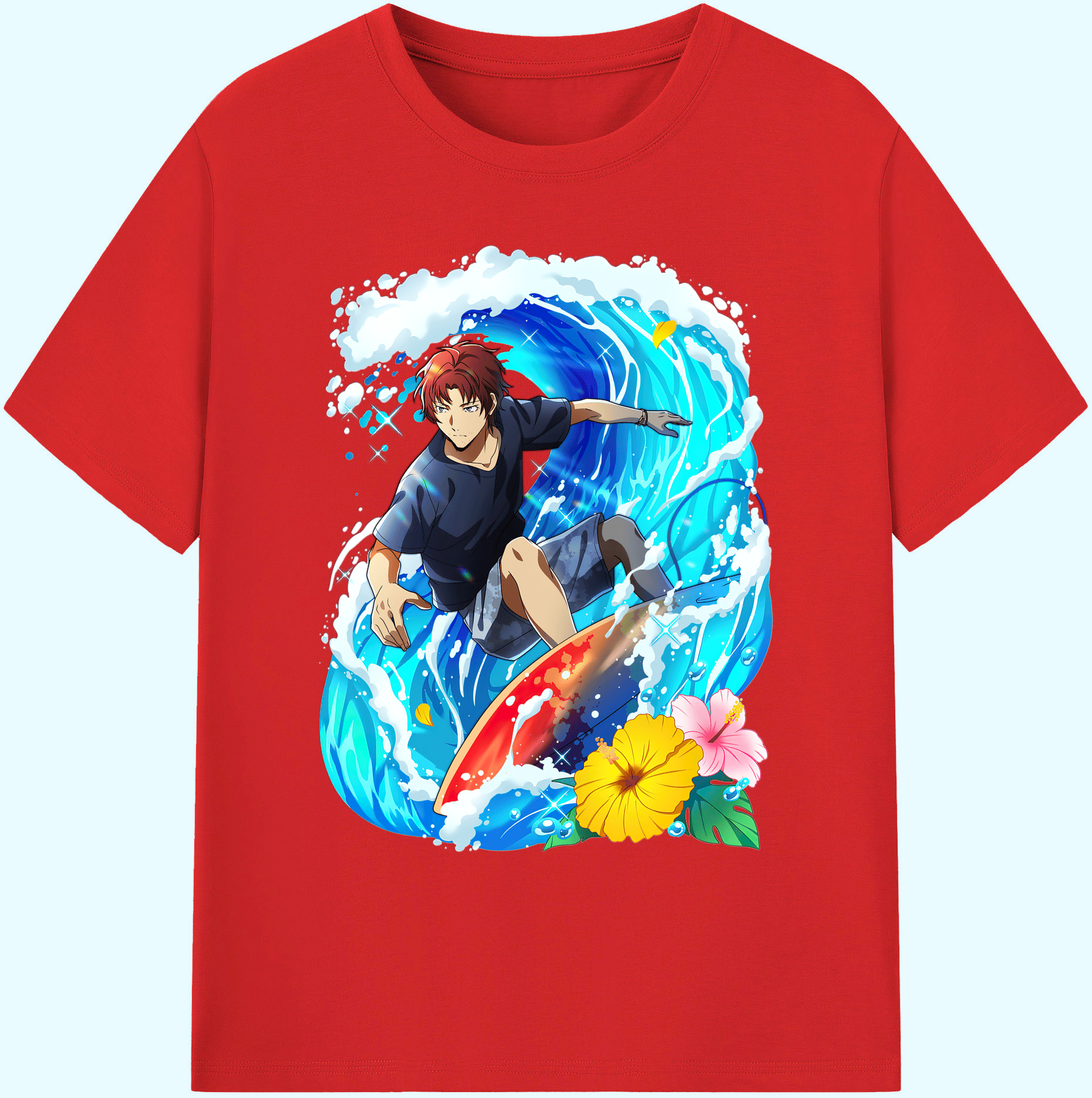 （画像用） 文豪ストレイドッグス Bungo Stray Dogs 綿100％ メンズ半袖Tシャツ｜肌触りやわらか＆通気性