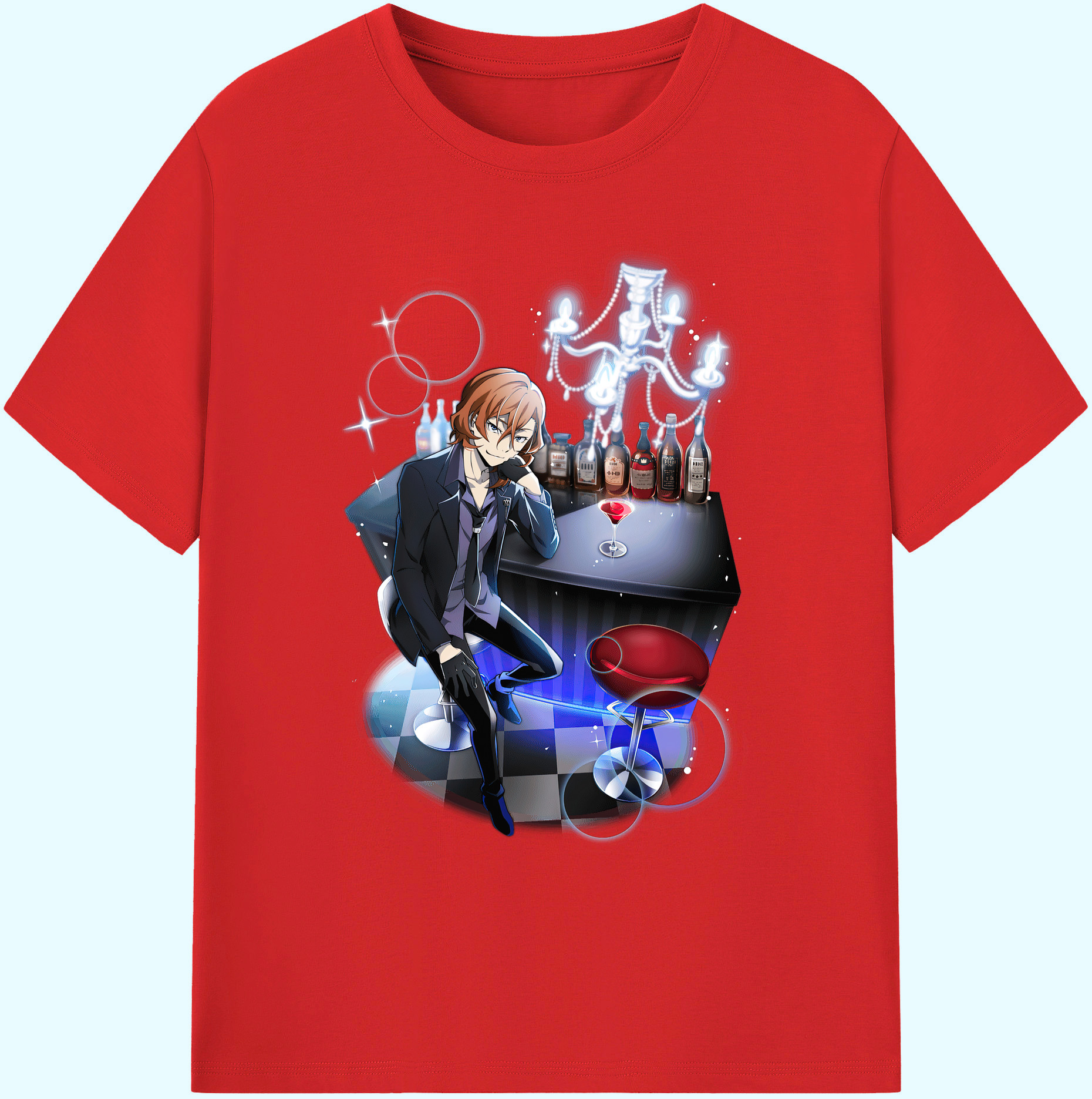 （画像用） 文豪ストレイドッグス Bungo Stray Dogs 綿100％ メンズ半袖Tシャツ｜肌触りやわらか＆通気性