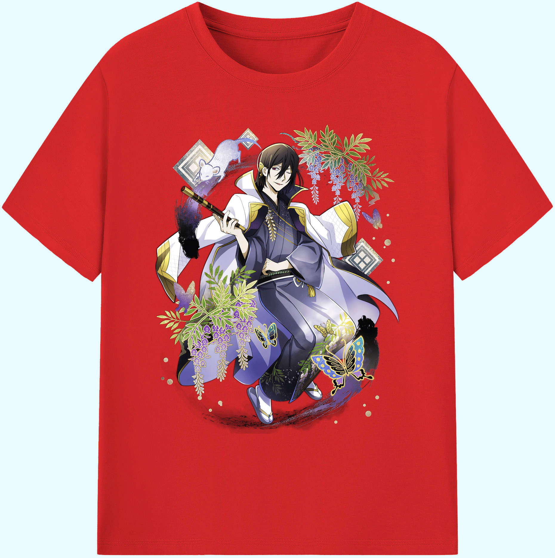 （画像用） 文豪ストレイドッグス Bungo Stray Dogs 綿100％ メンズ半袖Tシャツ｜肌触りやわらか＆通気性