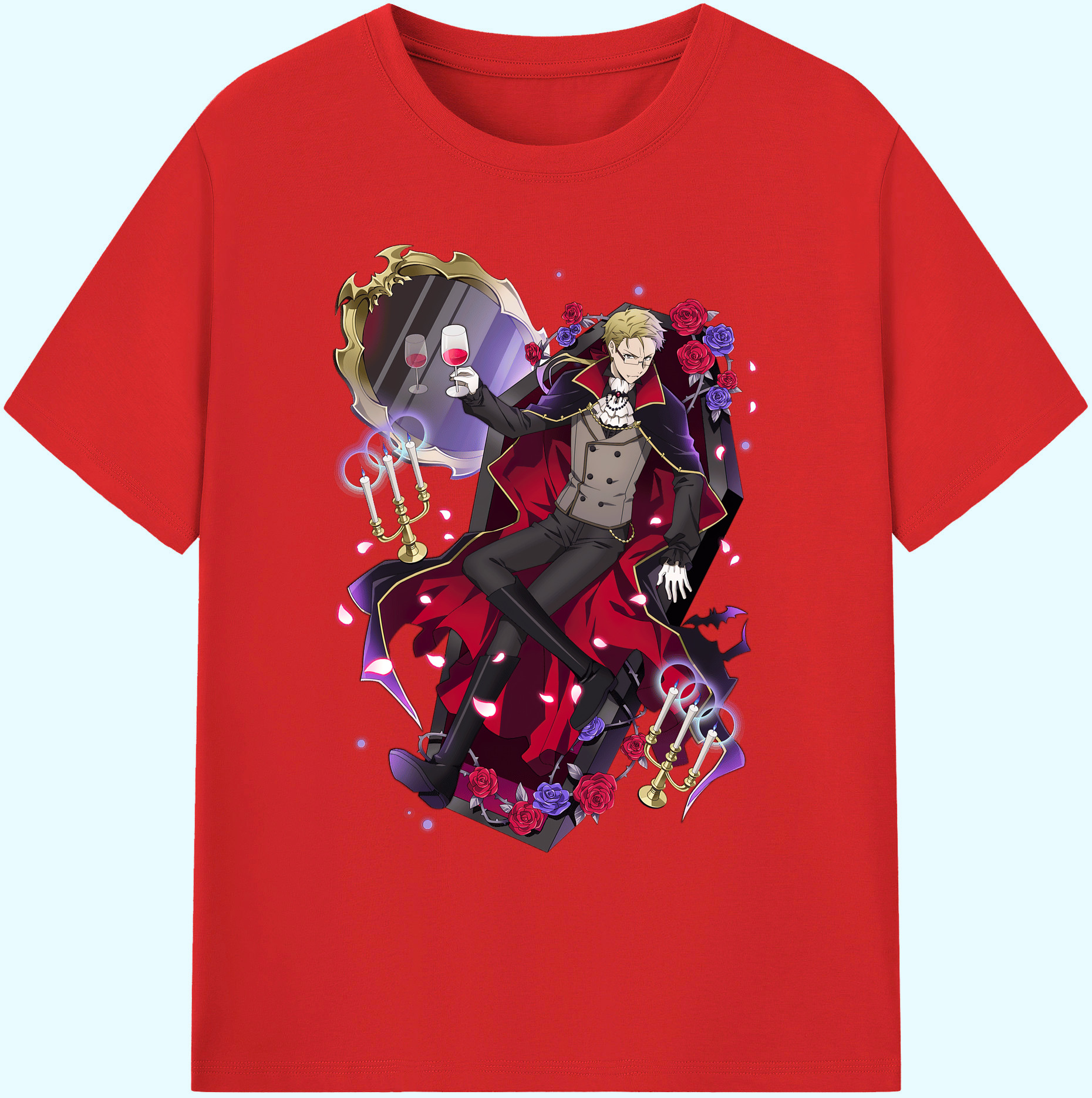 （画像用） 文豪ストレイドッグス Bungo Stray Dogs 綿100％ メンズ半袖Tシャツ｜肌触りやわらか＆通気性