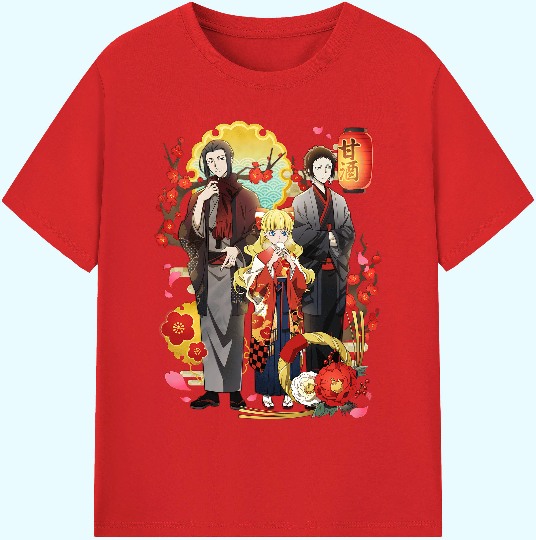 （画像用） 文豪ストレイドッグス Bungo Stray Dogs 綿100％ メンズ半袖Tシャツ｜肌触りやわらか＆通気性