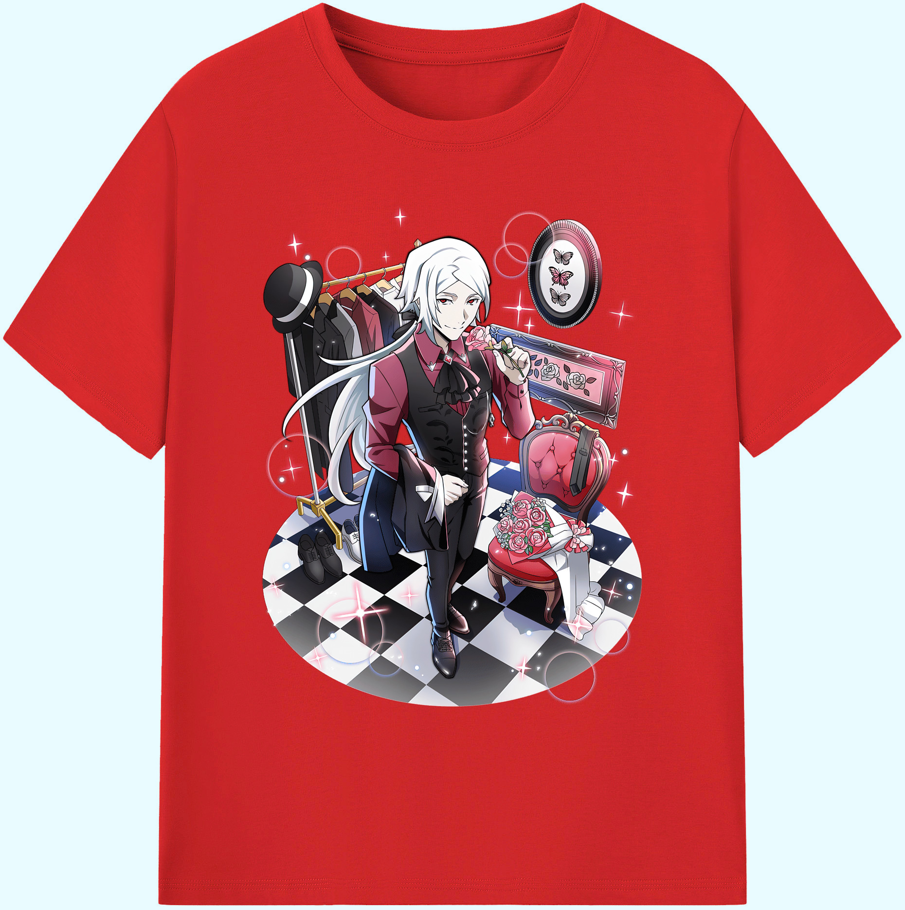 （画像用） 文豪ストレイドッグス Bungo Stray Dogs 綿100％ メンズ半袖Tシャツ｜肌触りやわらか＆通気性