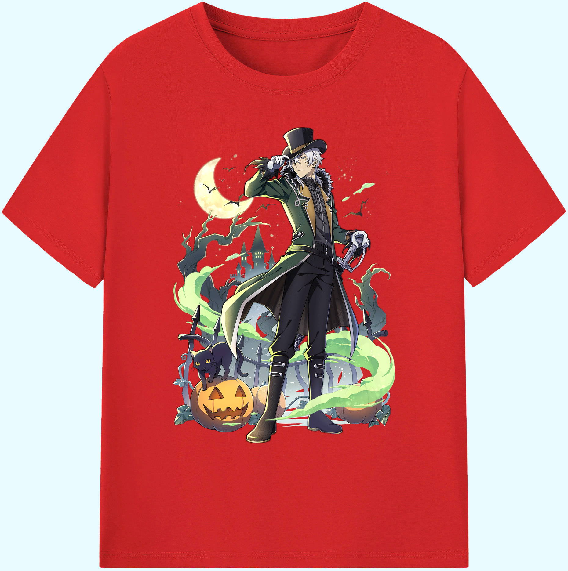 （画像用） 文豪ストレイドッグス Bungo Stray Dogs 綿100％ メンズ半袖Tシャツ｜肌触りやわらか＆通気性