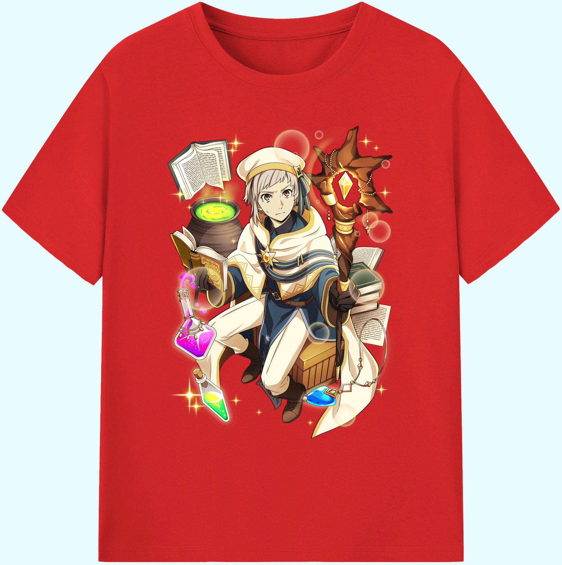 （画像用） 文豪ストレイドッグス Bungo Stray Dogs 綿100％ メンズ半袖Tシャツ｜肌触りやわらか＆通気性
