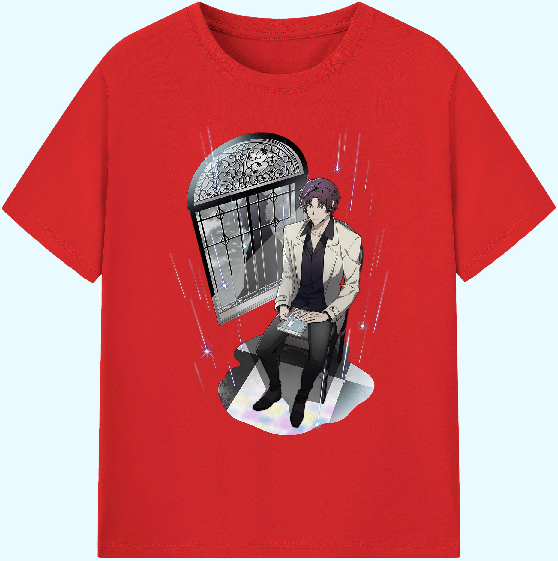 （画像用） 文豪ストレイドッグス Bungo Stray Dogs 綿100％ メンズ半袖Tシャツ｜肌触りやわらか＆通気性