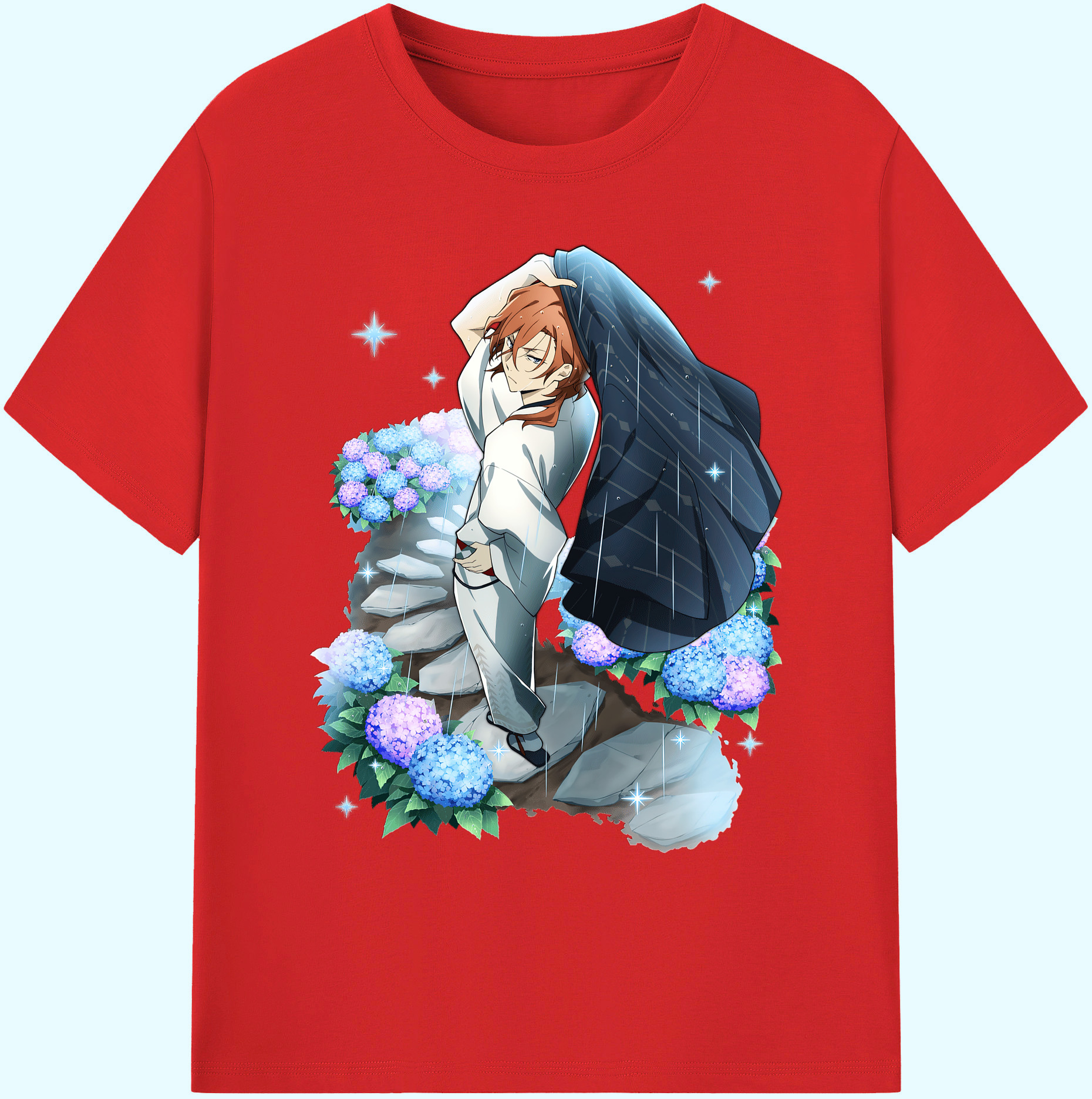 （画像用） 文豪ストレイドッグス Bungo Stray Dogs 綿100％ メンズ半袖Tシャツ｜肌触りやわらか＆通気性