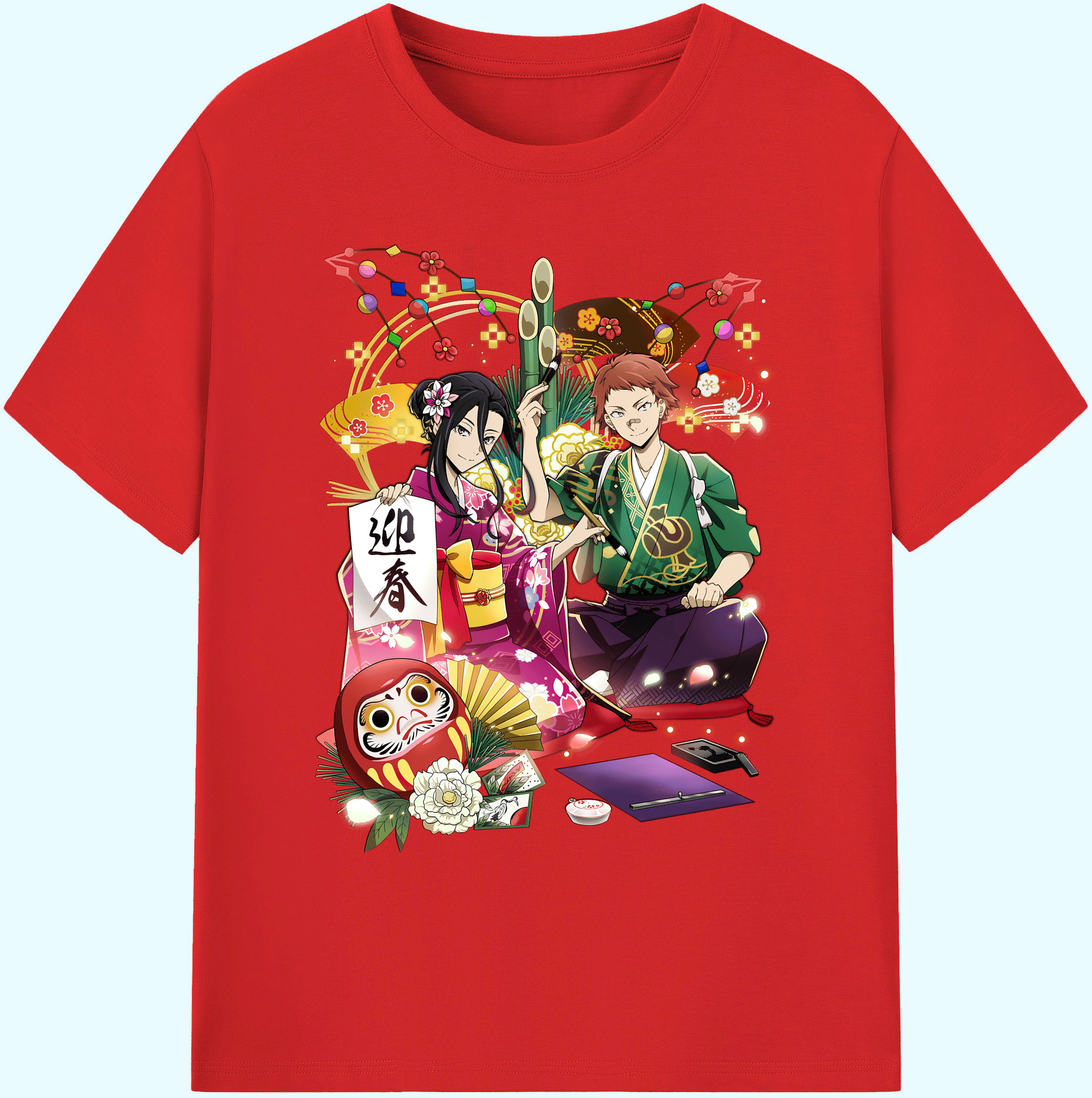 （画像用） 文豪ストレイドッグス Bungo Stray Dogs 綿100％ メンズ半袖Tシャツ｜肌触りやわらか＆通気性