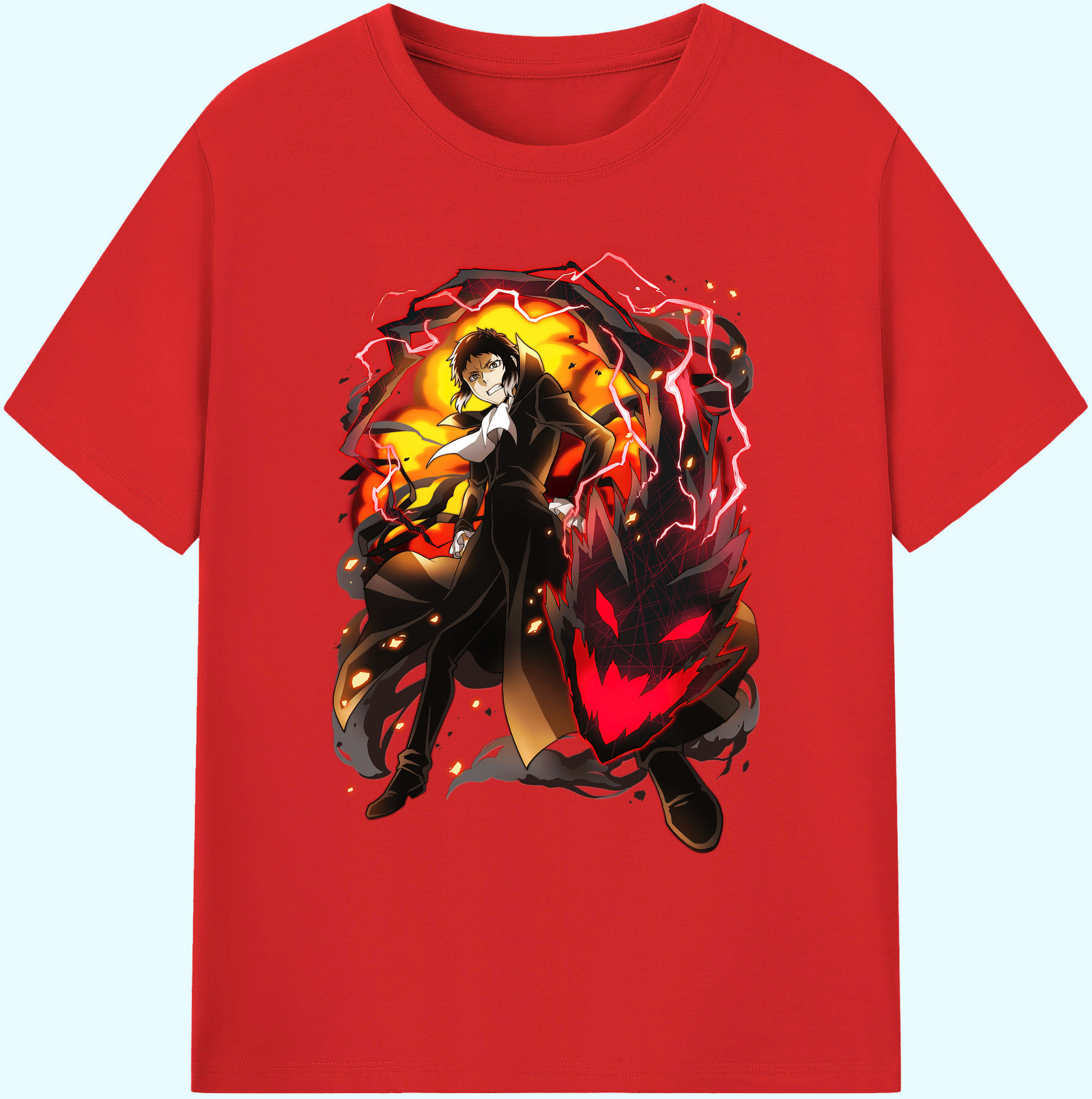 （画像用） 文豪ストレイドッグス Bungo Stray Dogs 綿100％ メンズ半袖Tシャツ｜肌触りやわらか＆通気性