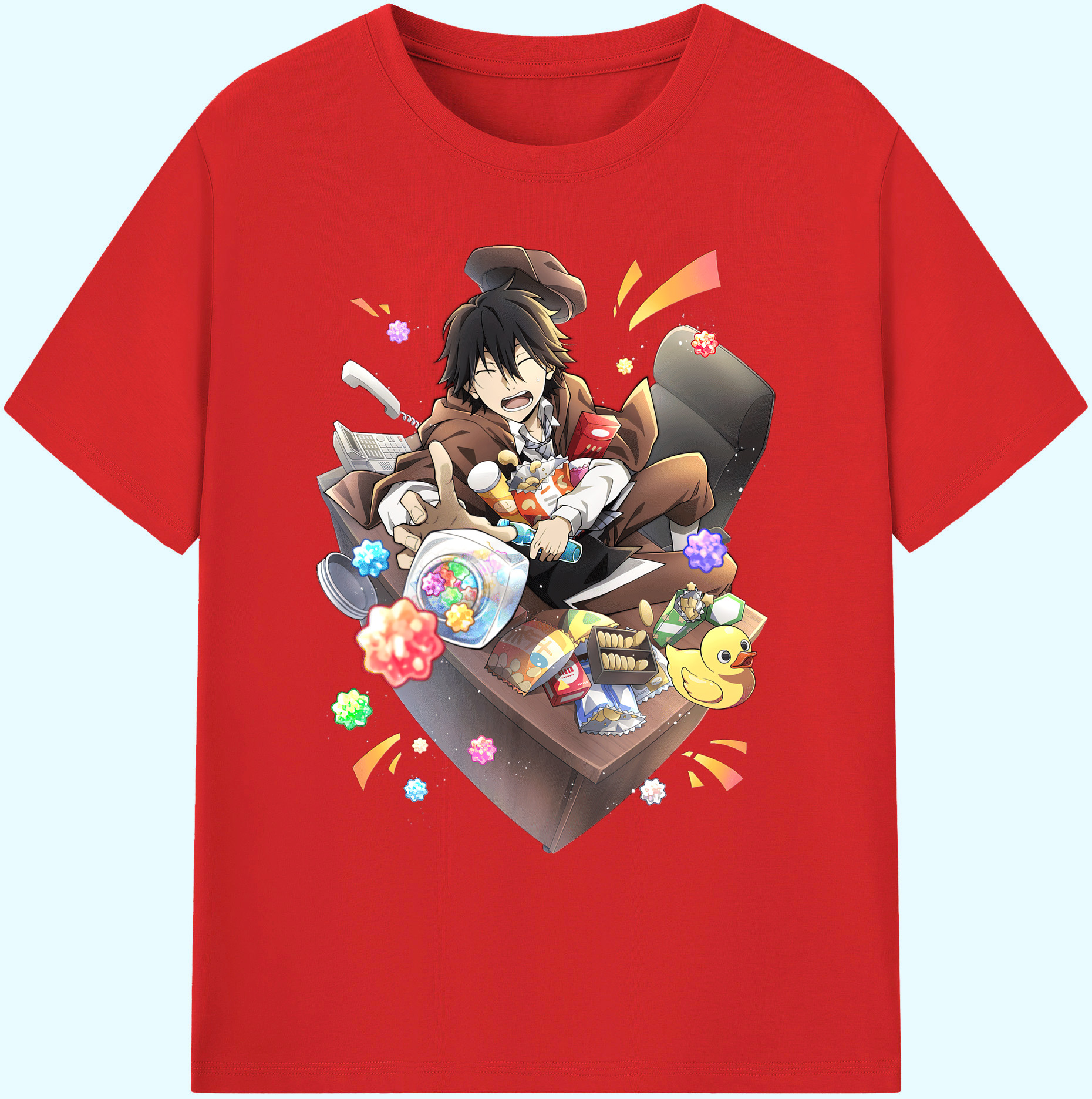 （画像用） 文豪ストレイドッグス Bungo Stray Dogs 綿100％ メンズ半袖Tシャツ｜肌触りやわらか＆通気性