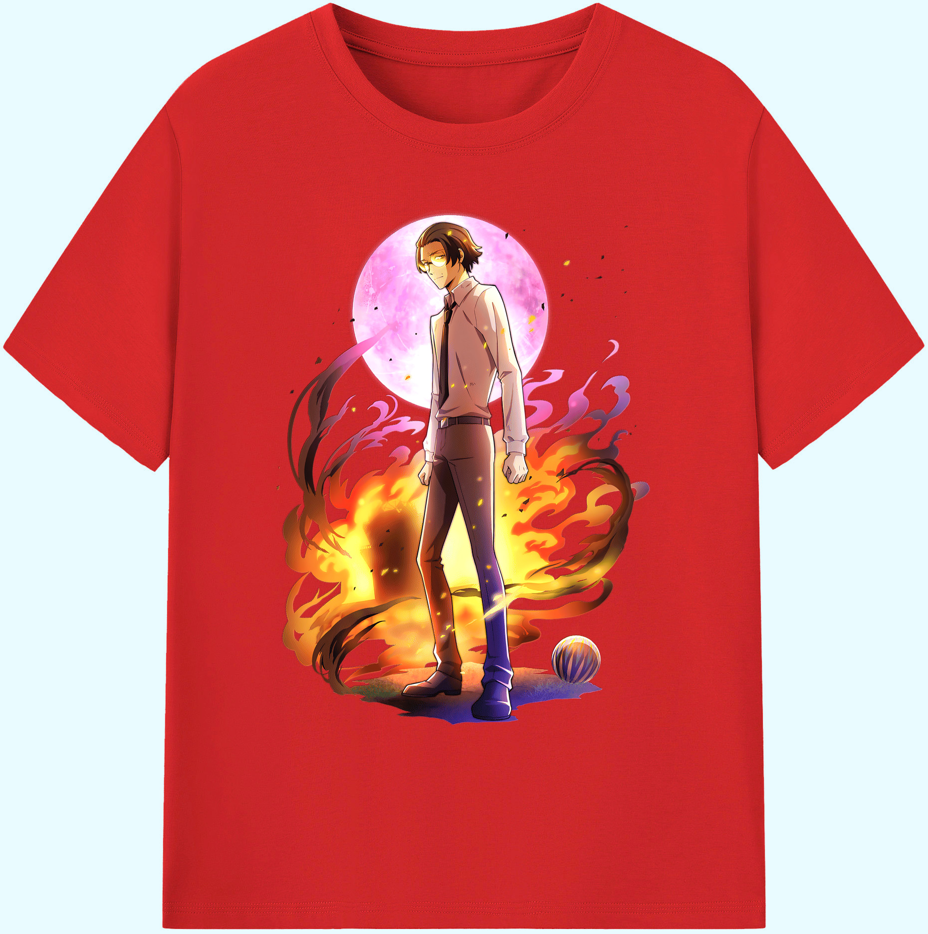 （画像用） 文豪ストレイドッグス Bungo Stray Dogs 綿100％ メンズ半袖Tシャツ｜肌触りやわらか＆通気性