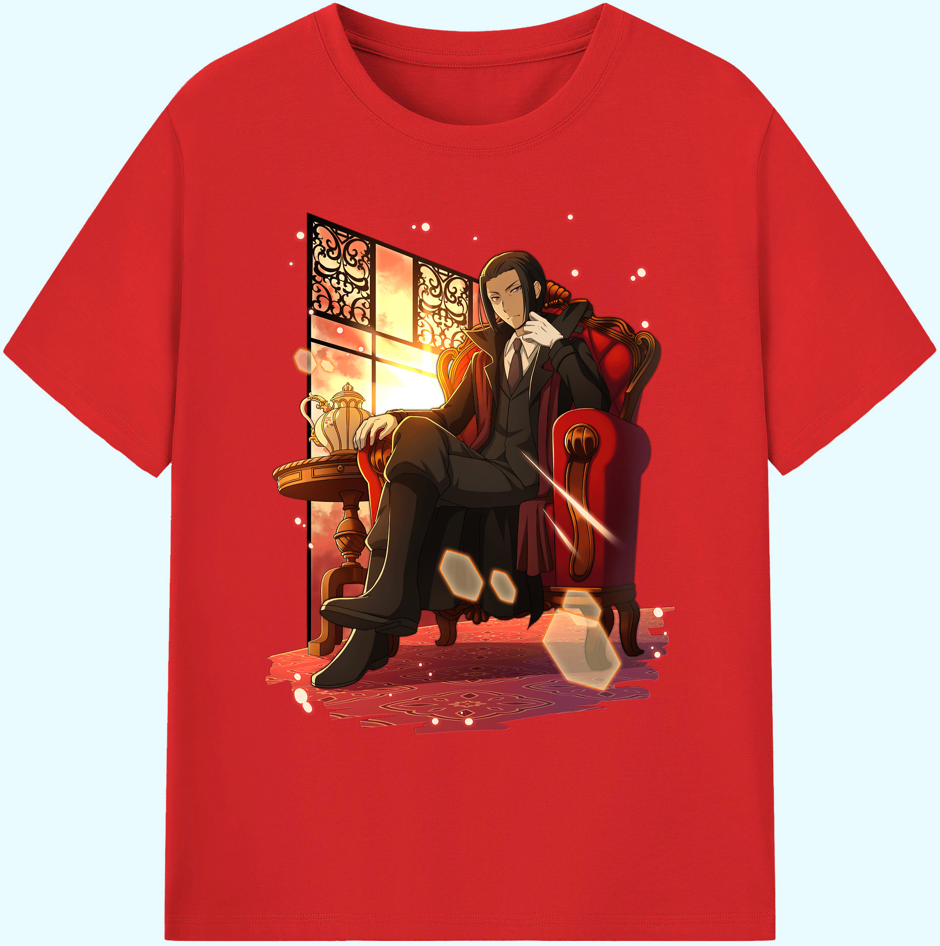 （画像用） 文豪ストレイドッグス Bungo Stray Dogs 綿100％ メンズ半袖Tシャツ｜肌触りやわらか＆通気性