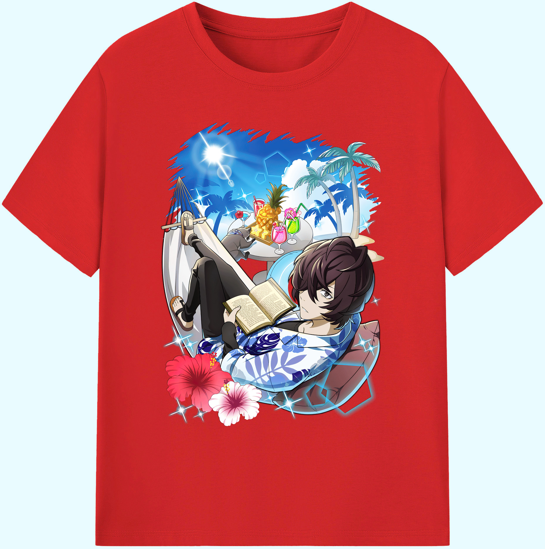 （画像用） 文豪ストレイドッグス Bungo Stray Dogs 綿100％ メンズ半袖Tシャツ｜肌触りやわらか＆通気性