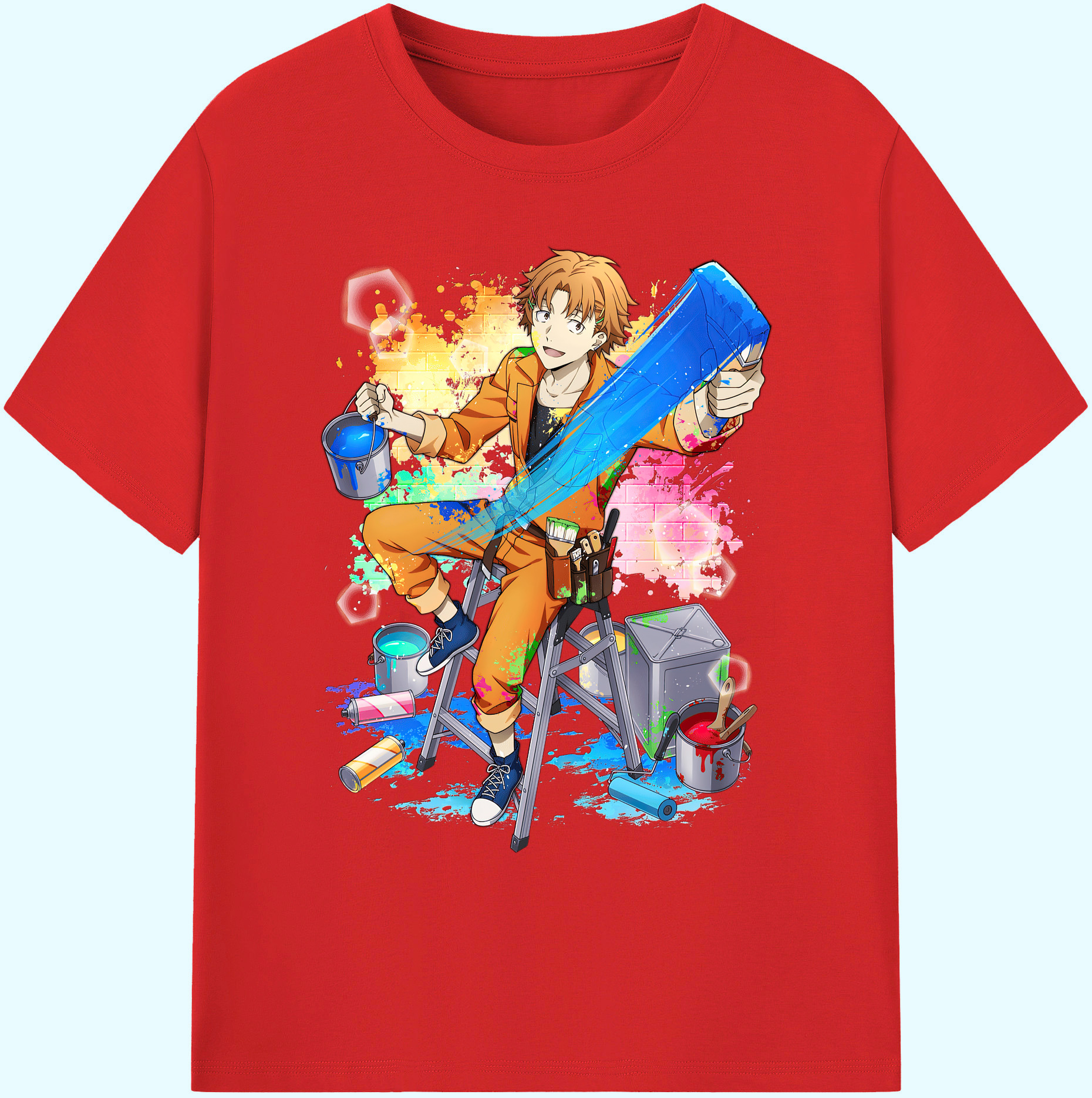 （画像用） 文豪ストレイドッグス Bungo Stray Dogs 綿100％ メンズ半袖Tシャツ｜肌触りやわらか＆通気性